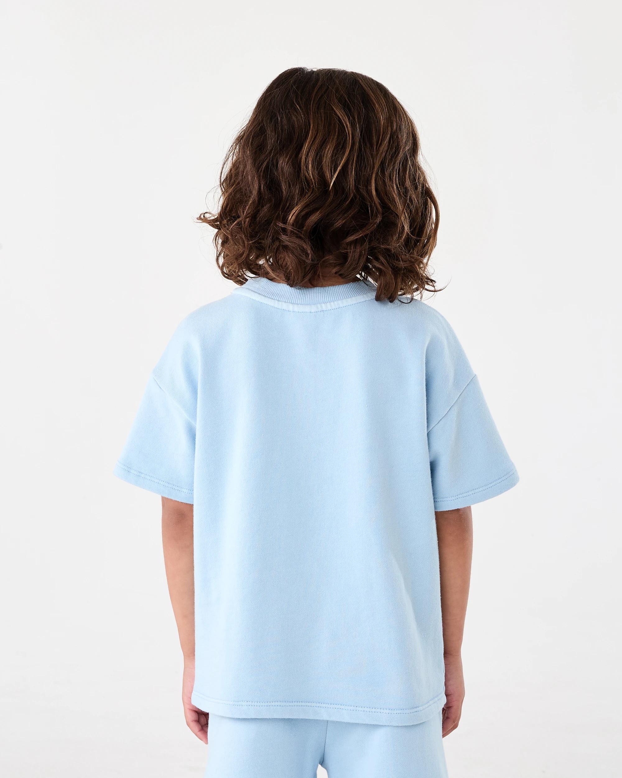 2 Oversized Acid Wash T-shirt Blue Mist, 2 of 8