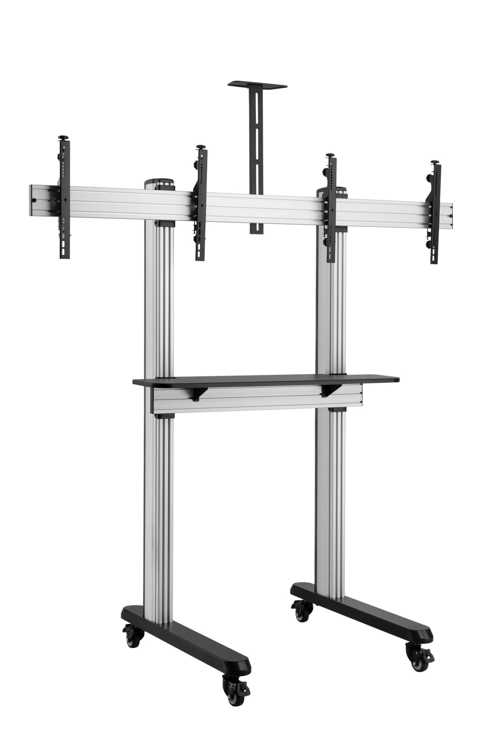 3 Brateck Dual Screen Video Conferencing TV Cart 45"-55" - Grey, 3 of 3