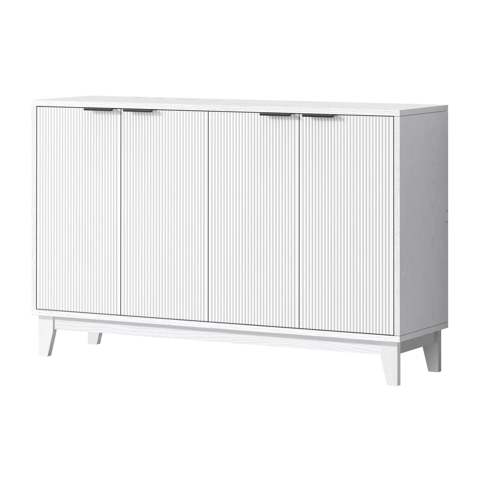 1 Alfordson Buffet Sideboard Storage Cabinet Cupboard Kitchen Hallway Pantry - White, 1 of 4