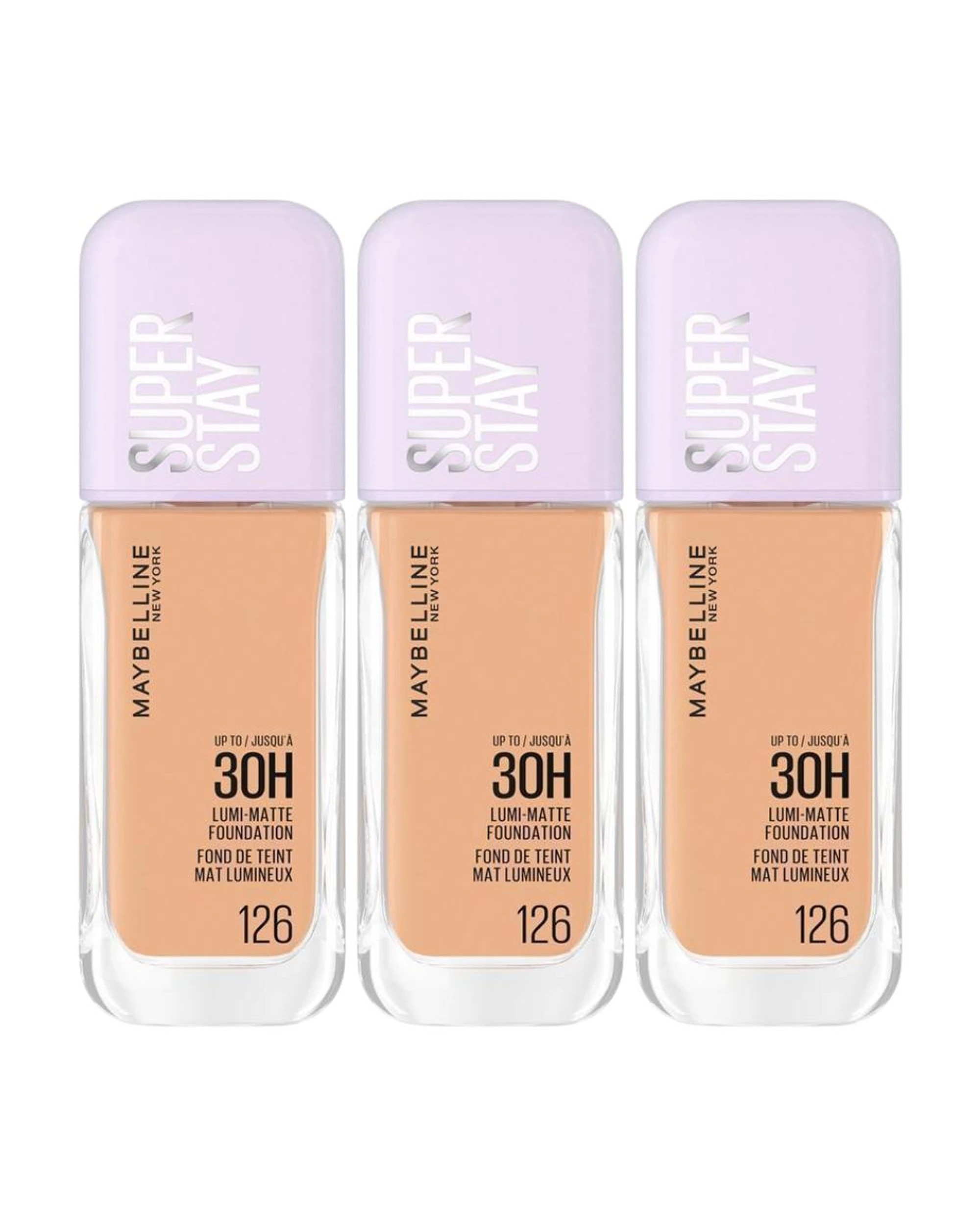 1 3 x Maybelline SuperStay Lumi-Matte Foundation 35mL - 126 - Beige, 1 of 8