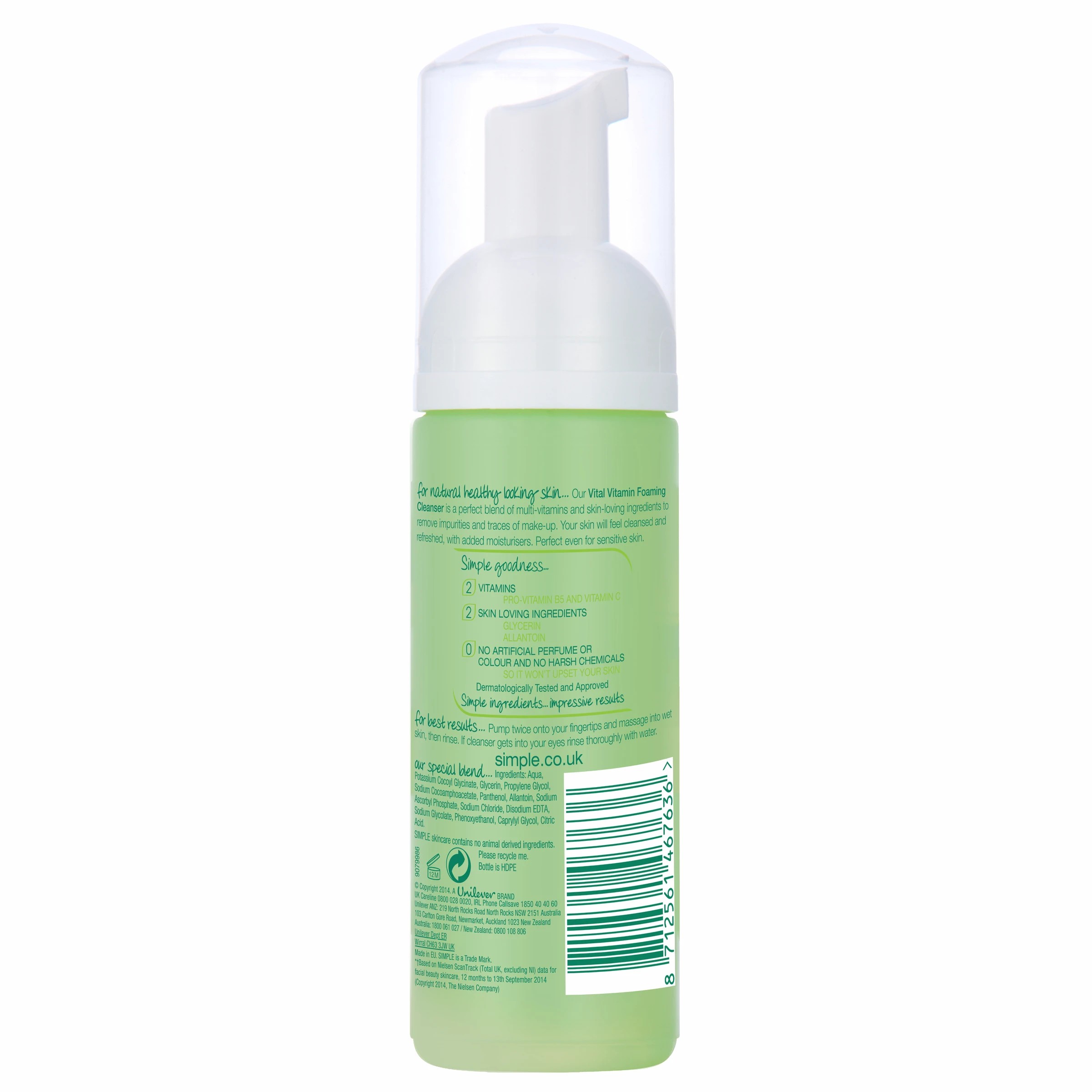 2 Simple Kind to Skin Vital Vitamin Foaming Cleanser 150ml, 2 of 7