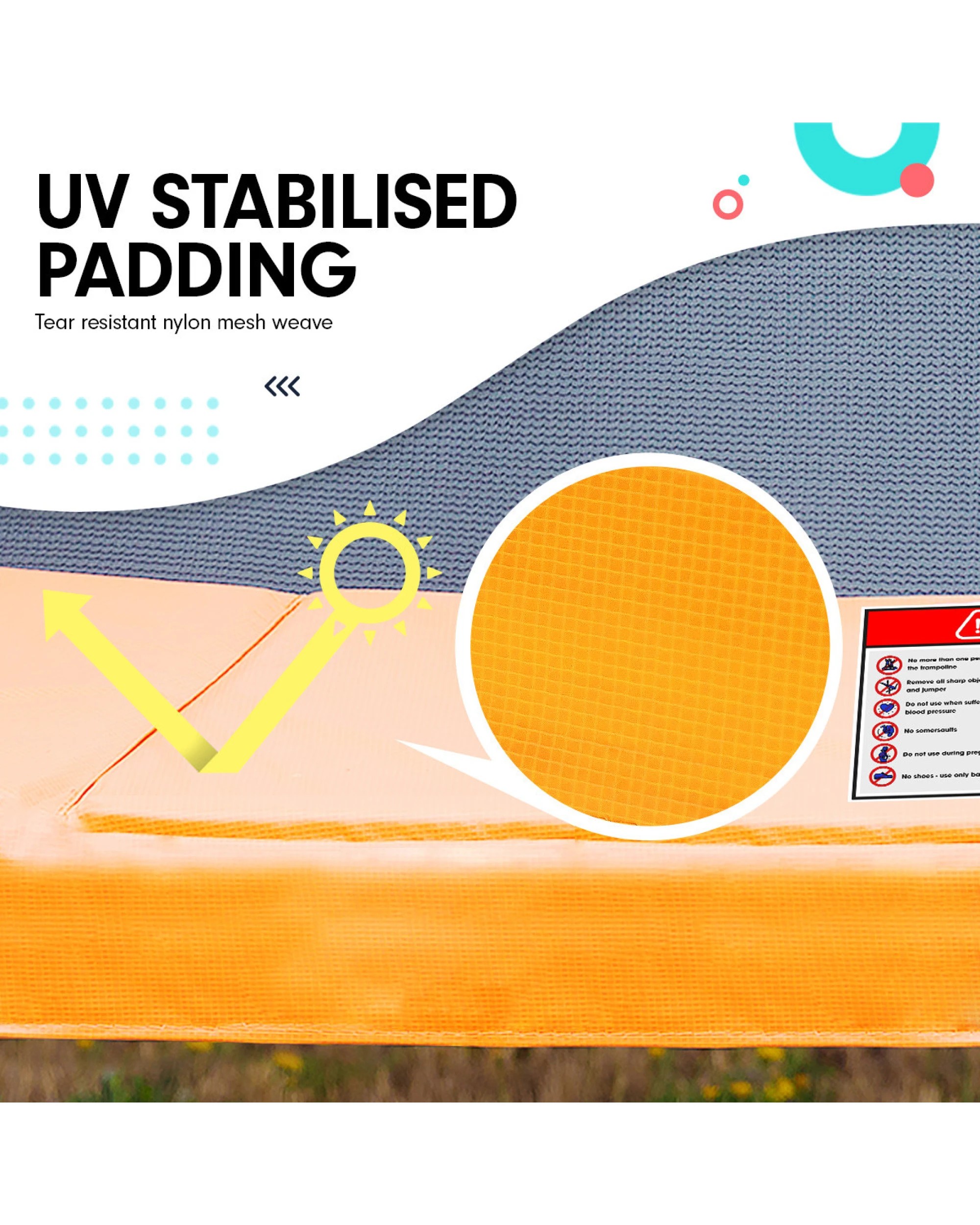 7 Kahuna 6 ft x 9 ft Rectangular Outdoor Trampoline - Orange - Orange, 7 of 10