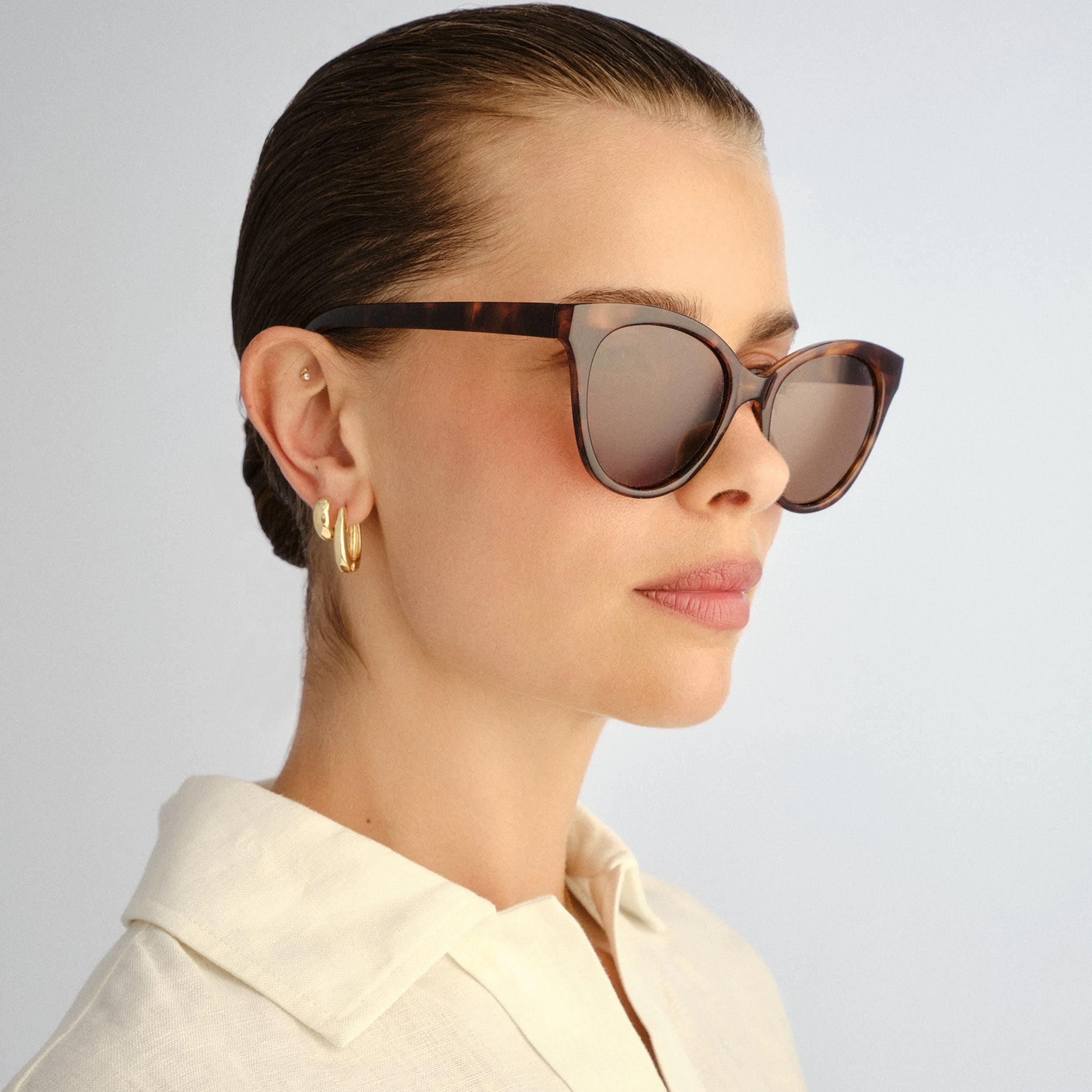 3 SOLARIZED® Soft Cat-Eye Sunglasses, Dark Tortoishell BROWN, 3 of 3