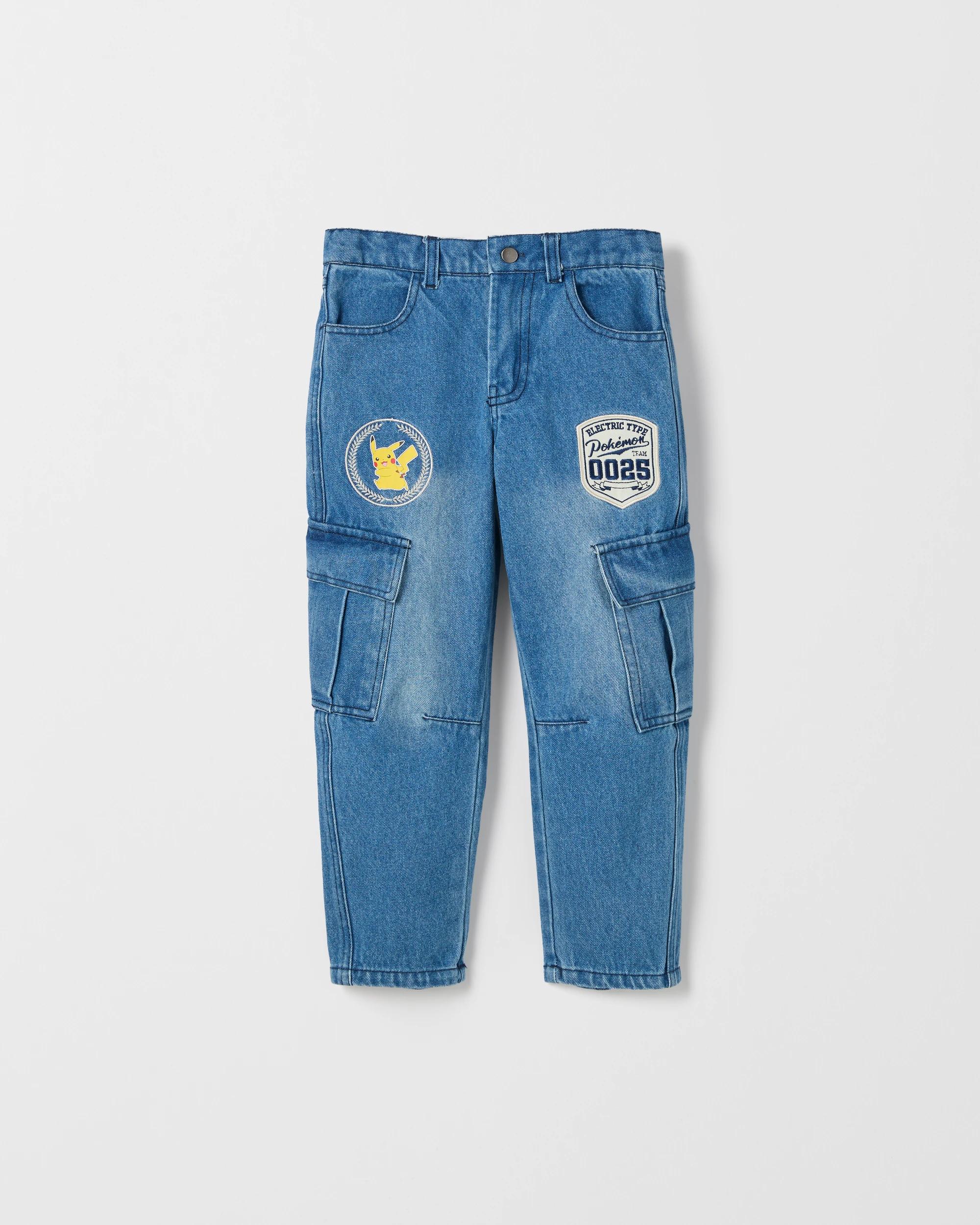 5 Pokemon Denim Jeans MID WASH, 5 of 6