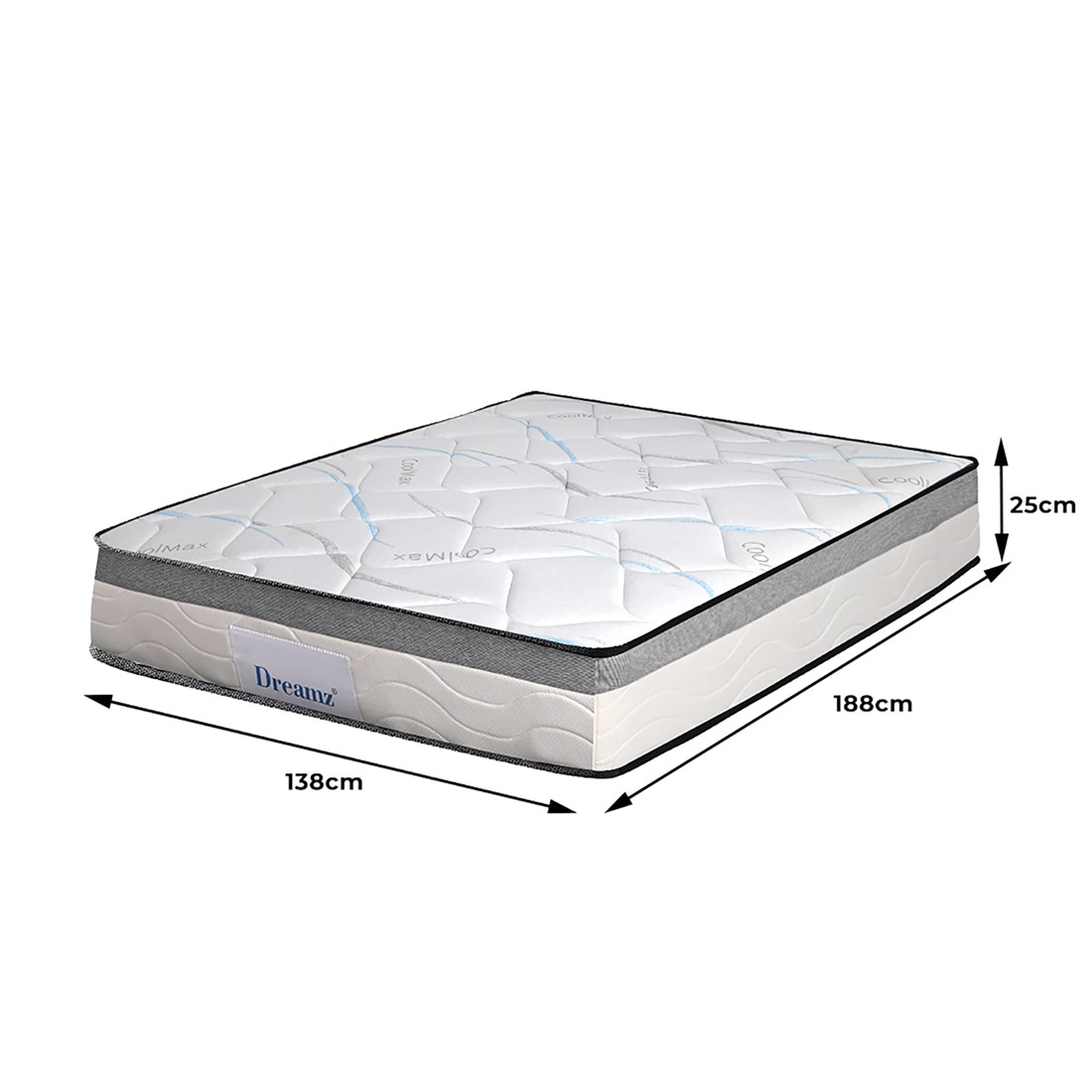 3 Dreamz Double Medium Firm Spring Mattress, 3 of 6