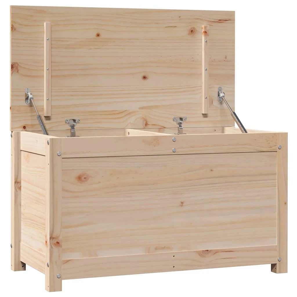 9 Vidaxl Storage Box Solid Wood Pine - Brown, 9 of 10