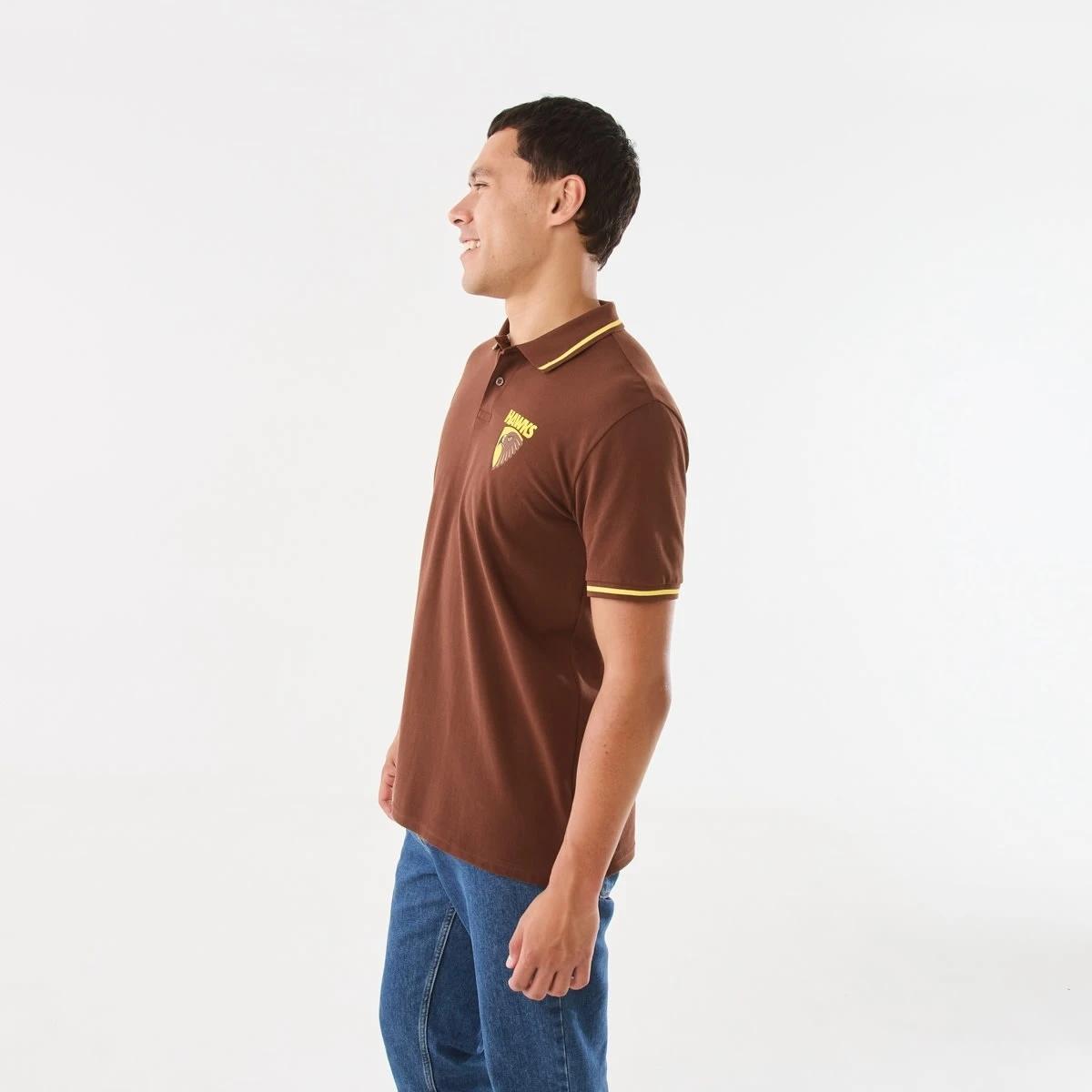 2 Official AFL Adult Polo Shirt Hawthorn, 2 of 6