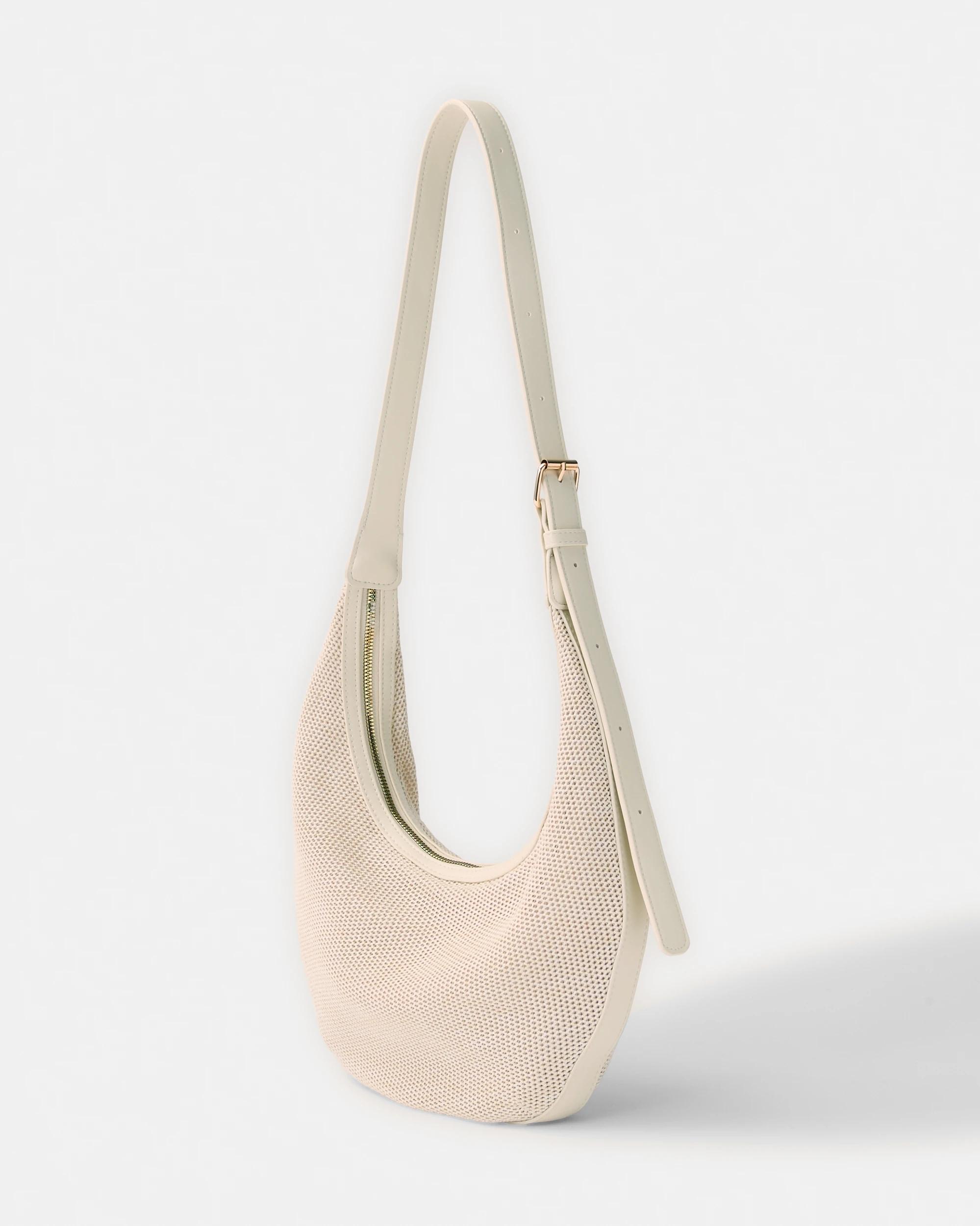 2 Slouchy Woven Crossbody Bag Natural, 2 of 4