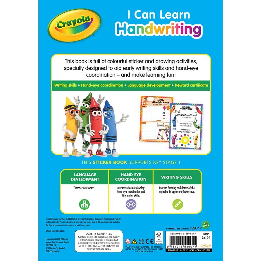 2 Crayola Early Years 5+: I Can Get Learn Handwriting 32 Pages, 2 of 2