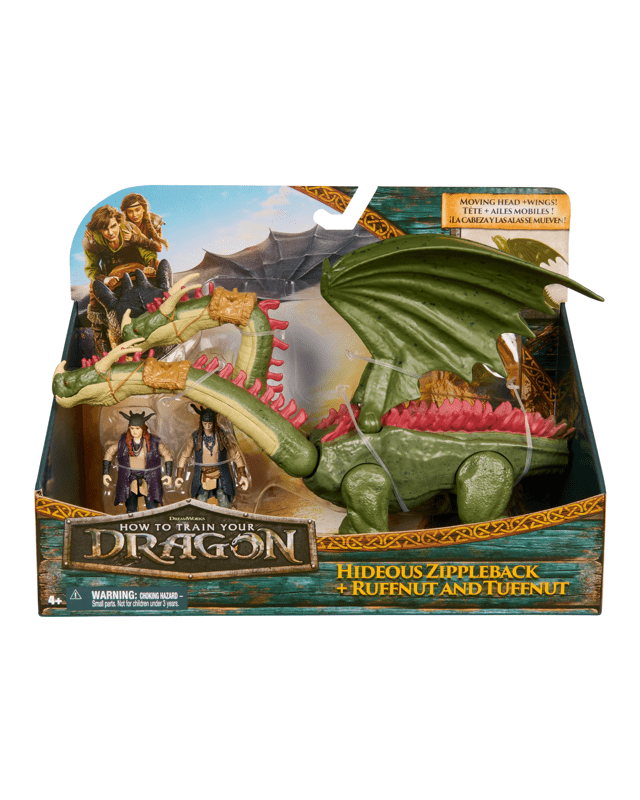 How To Train Your Dragon Hideous Zippleback and Ruffnut & Tuffnut Action Figure