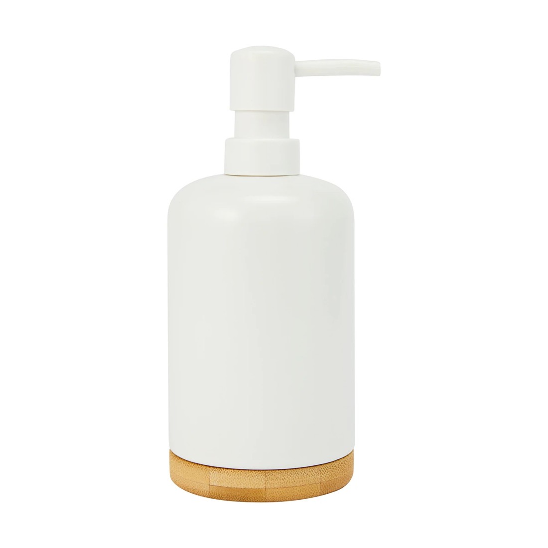 1 White and Bamboo Soap Dispenser, 1 of 7