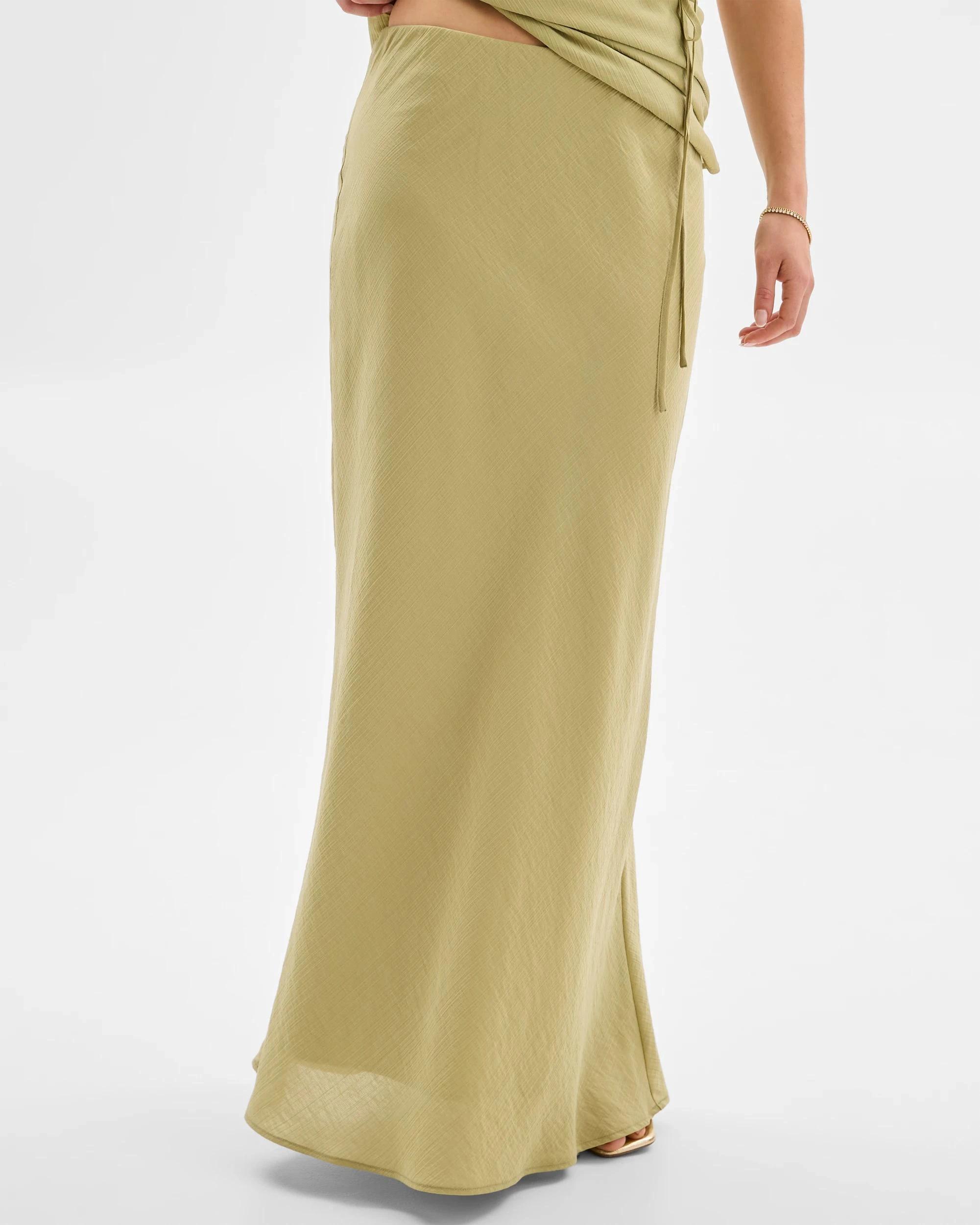 4 Fit and Flare Midi Skirt - Lily Loves CHARTREUSE, 4 of 6