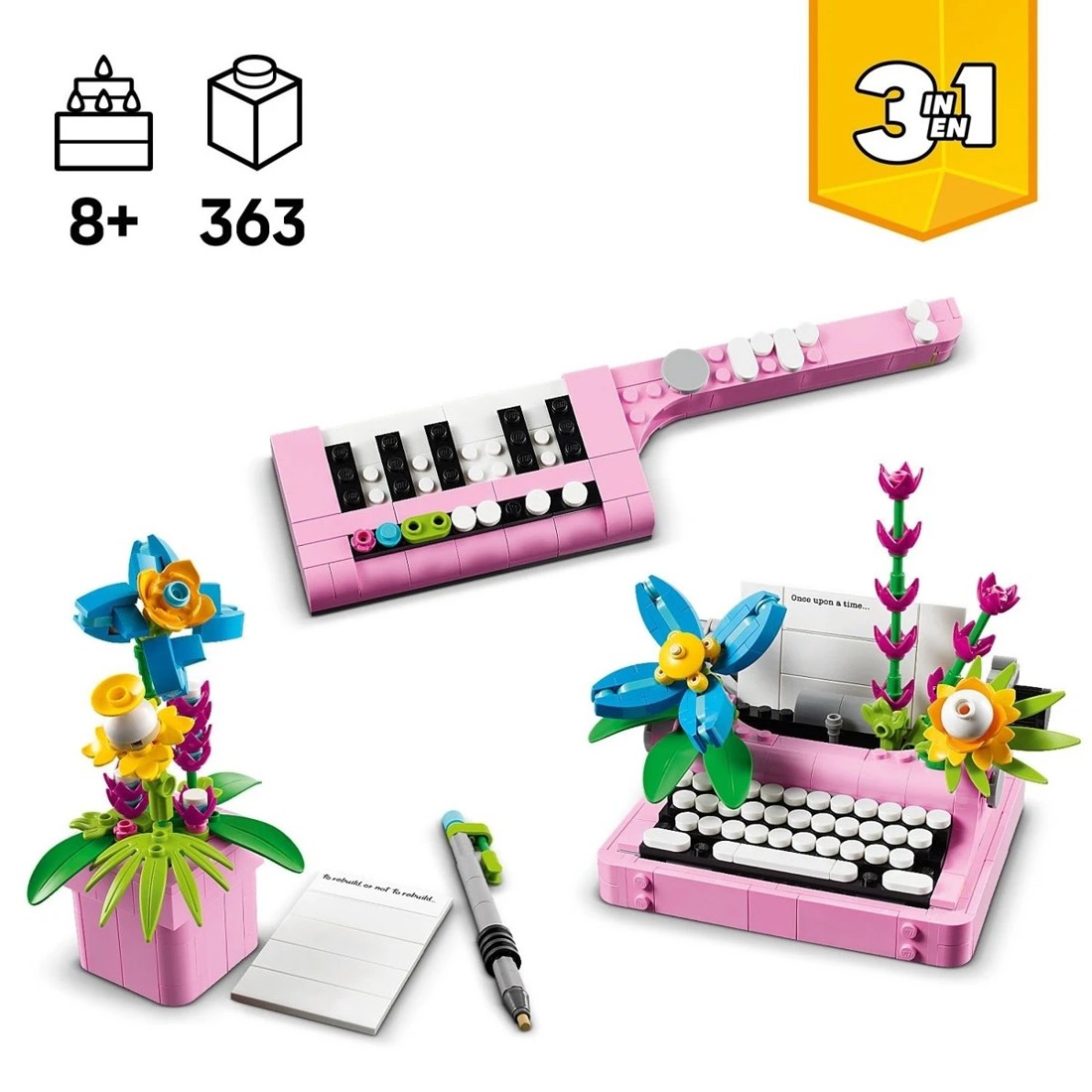 4 LEGO Creator Typewriter with Flowers 31169, 4 of 9