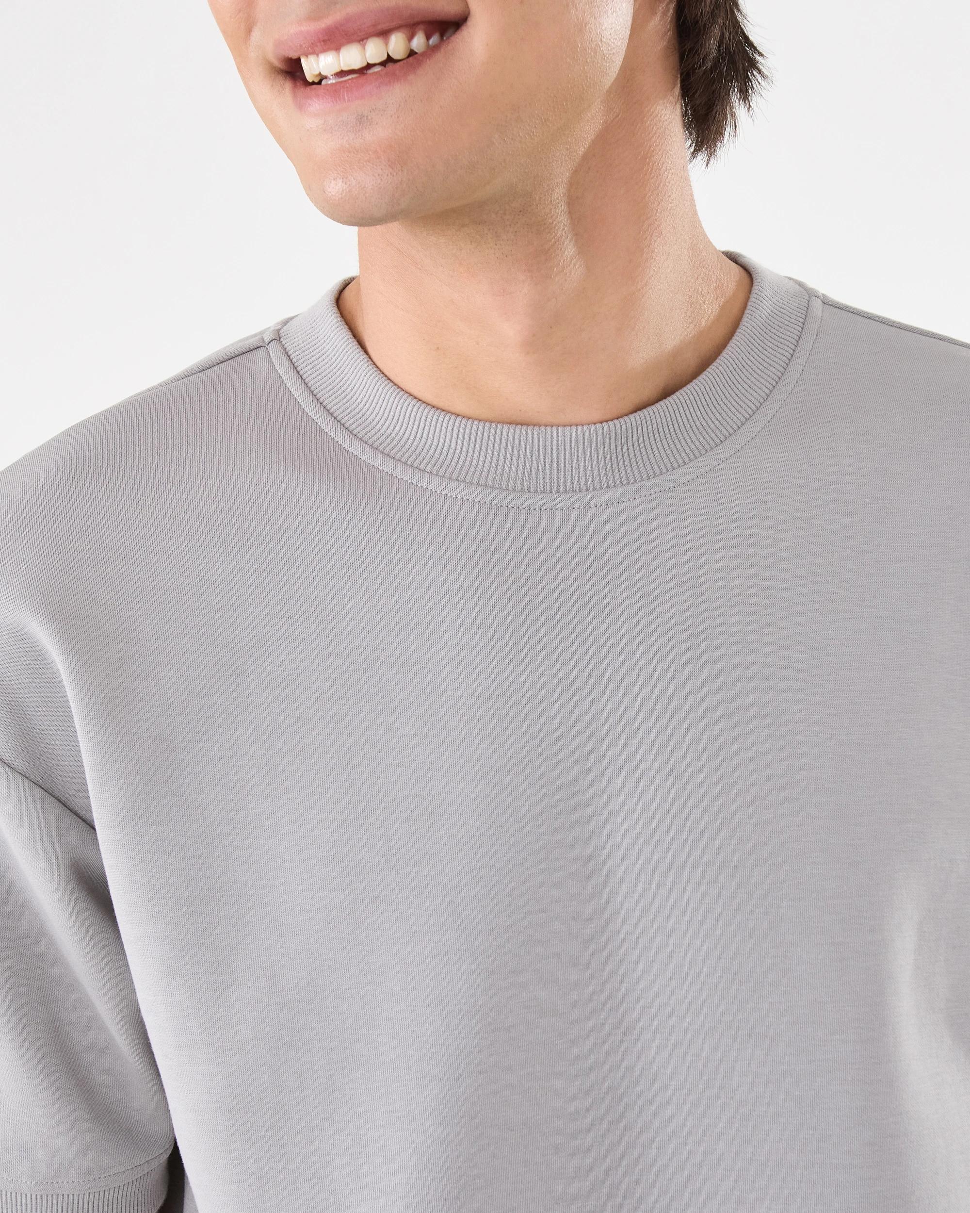 6 Oversized Interlock T-shirt Gry Smoke, 6 of 8