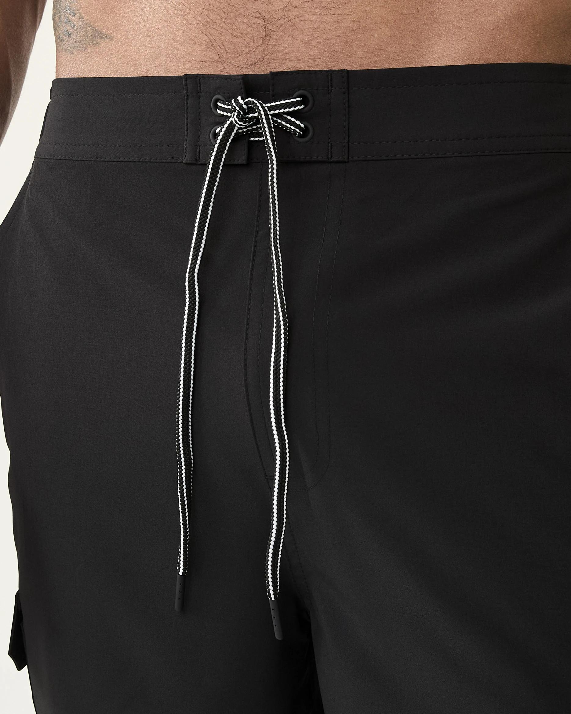 4 Stretch Cargo Swim Shorts Black, 4 of 8