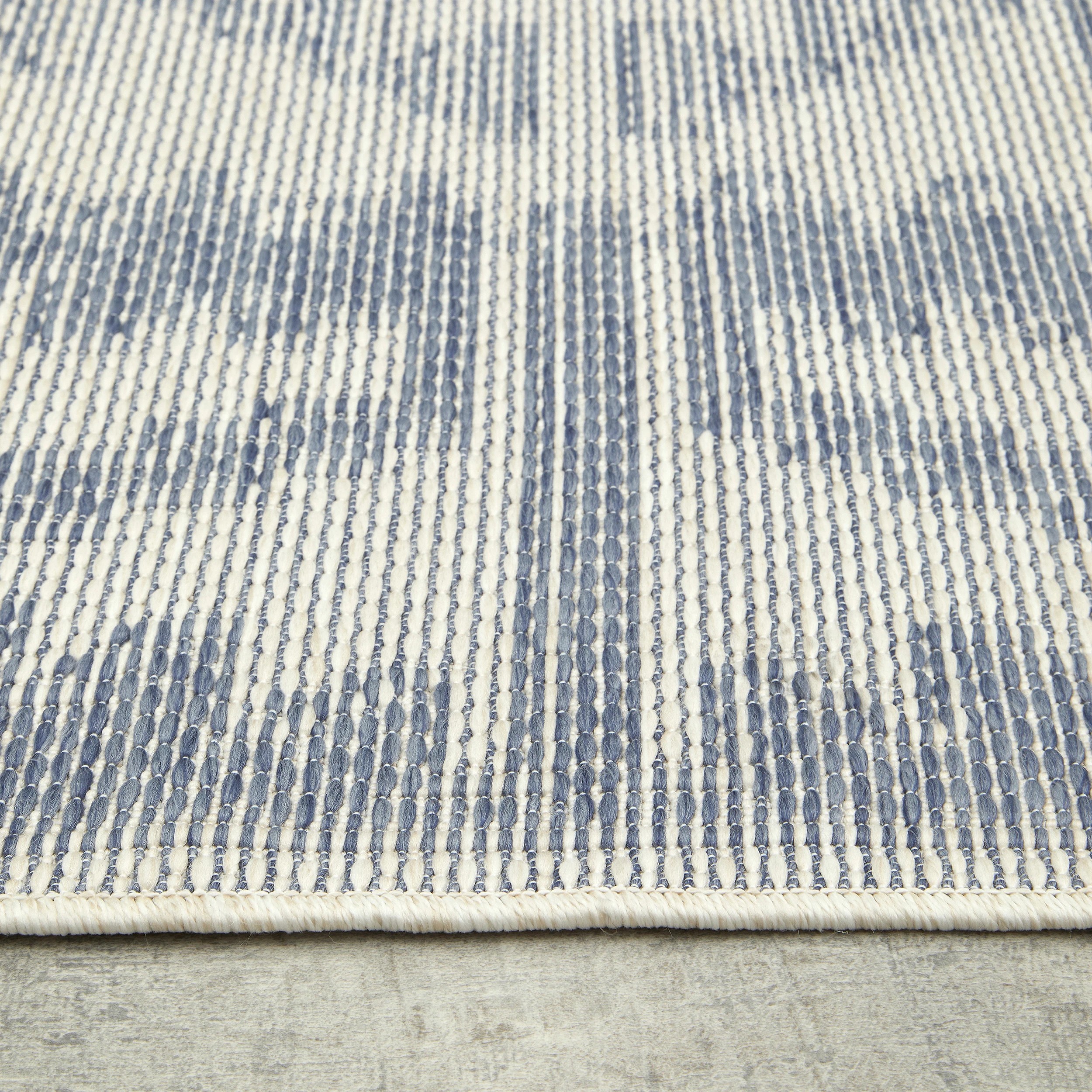3 Common Ground Rugs Palmline Kuza 300x80cm - Medium Outdoor Rug - Blue, 3 of 8