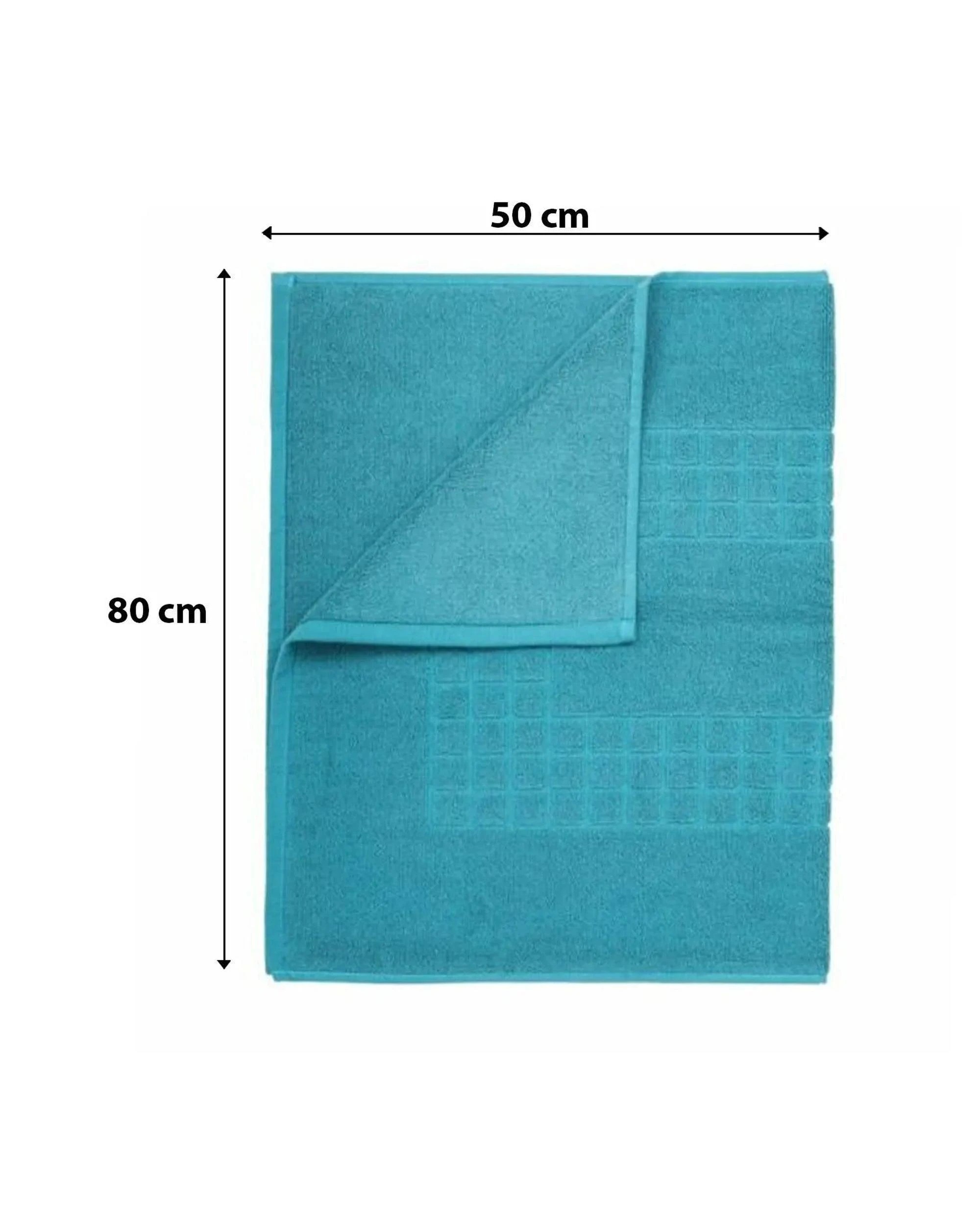 3 La Grace Home Microfiber Soft Non Slip Bath Mat Check Design - Petrol, 3 of 3