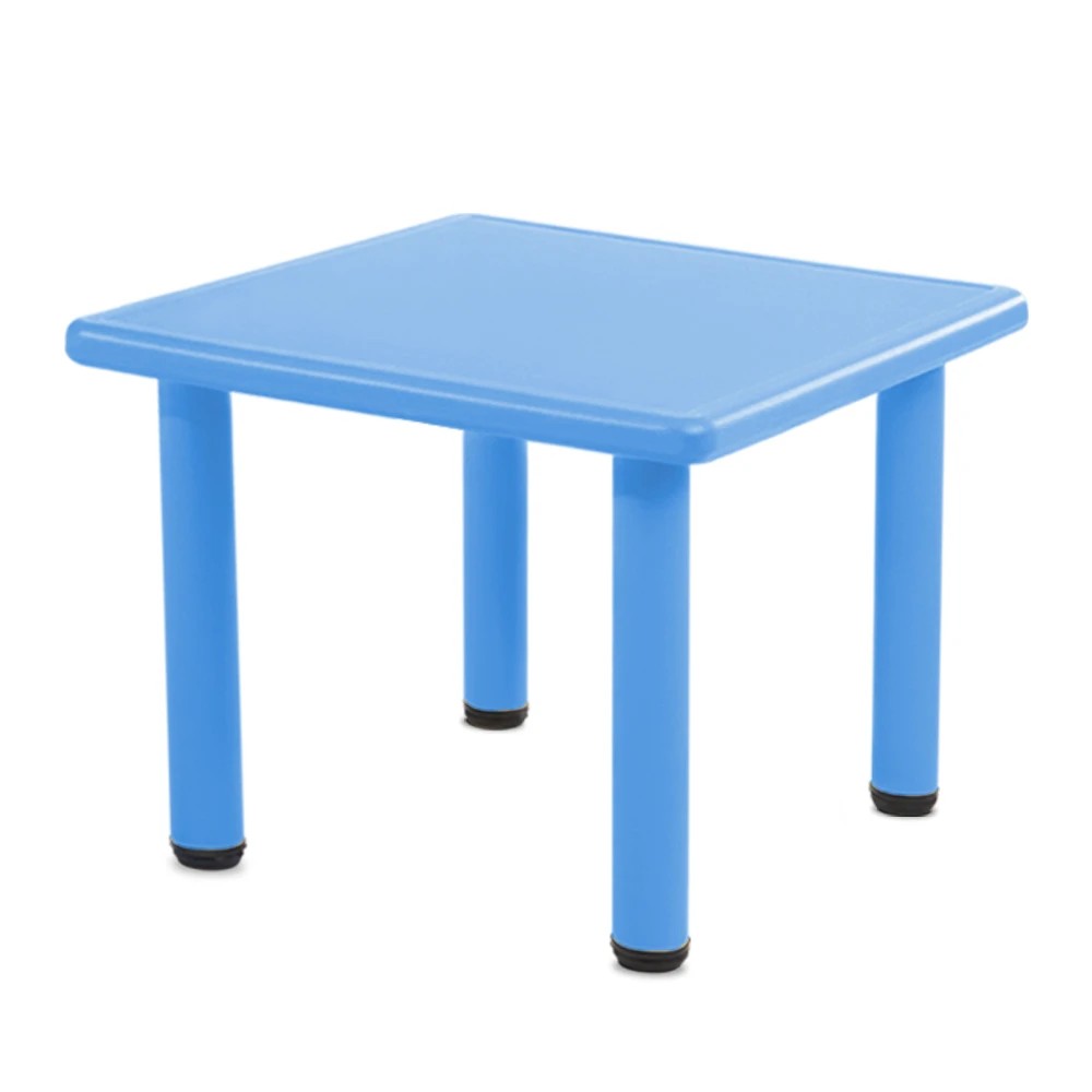 1 Keezi Kids Table Plastic Square Activity Study Desk 60X60CM - Blue, 1 of 8