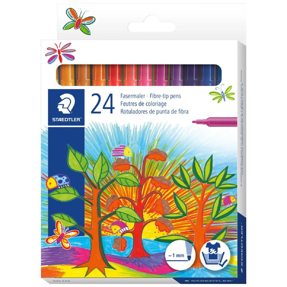 1 Staedtler Noris Fibre Tip Pens 24 Pack, 1 of 6
