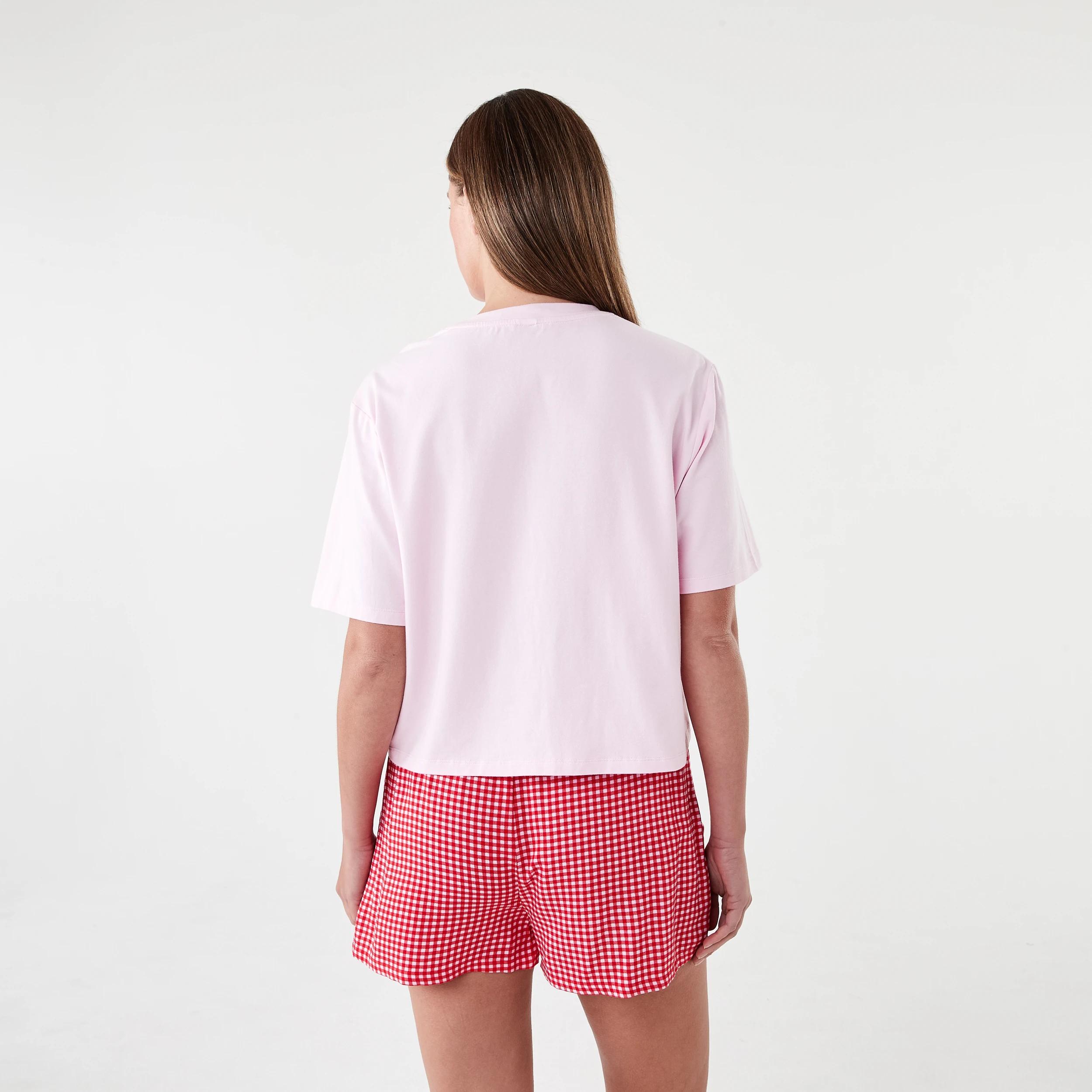 3 Print Knit T-shirt and Woven Shorts Pyjama Set Sweet Brry, 3 of 8