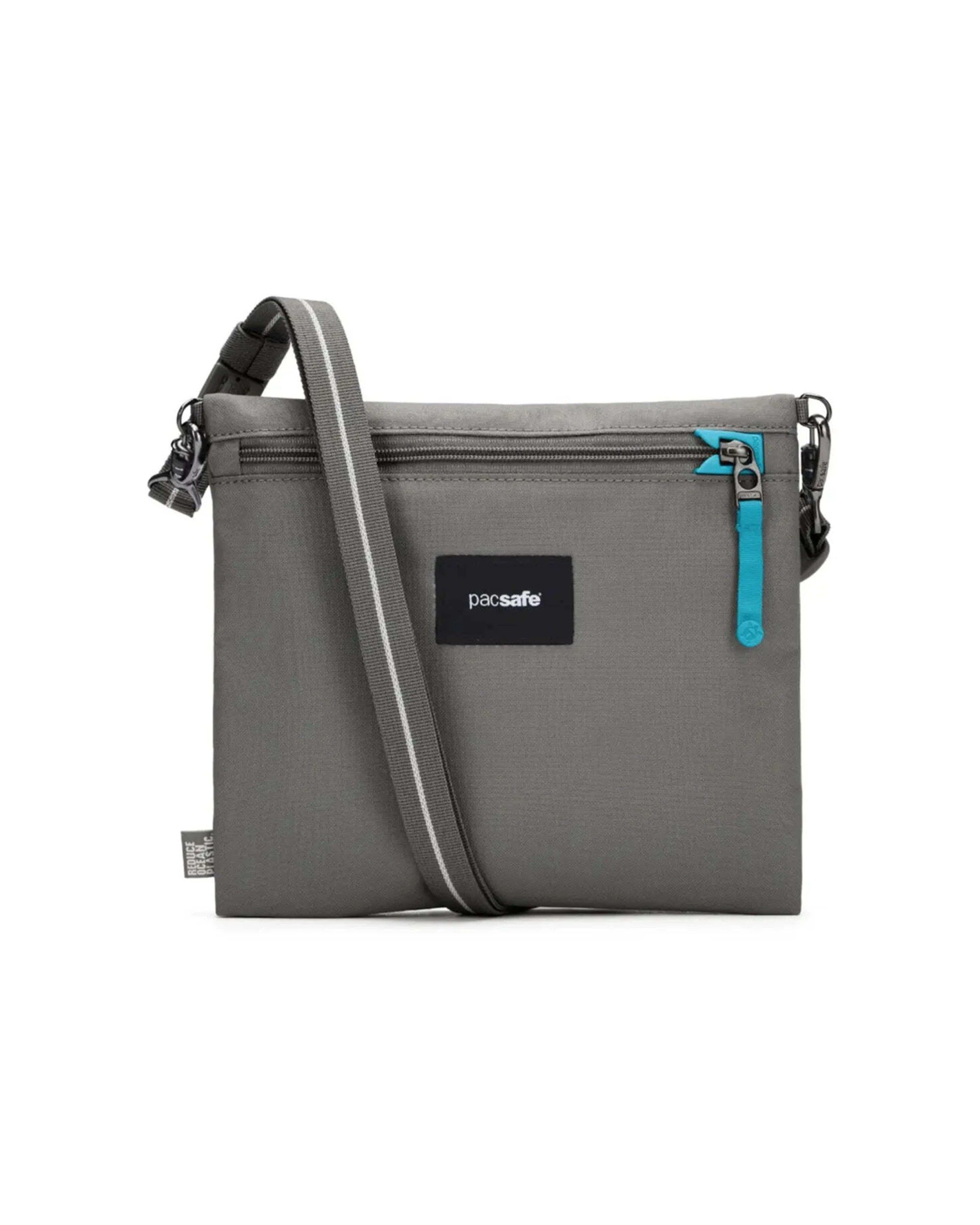 1 Pacsafe Go Anti-Theft Crossbody Pouch Convertible Strap Recycled Polyester Stone - Grey, 1 of 8