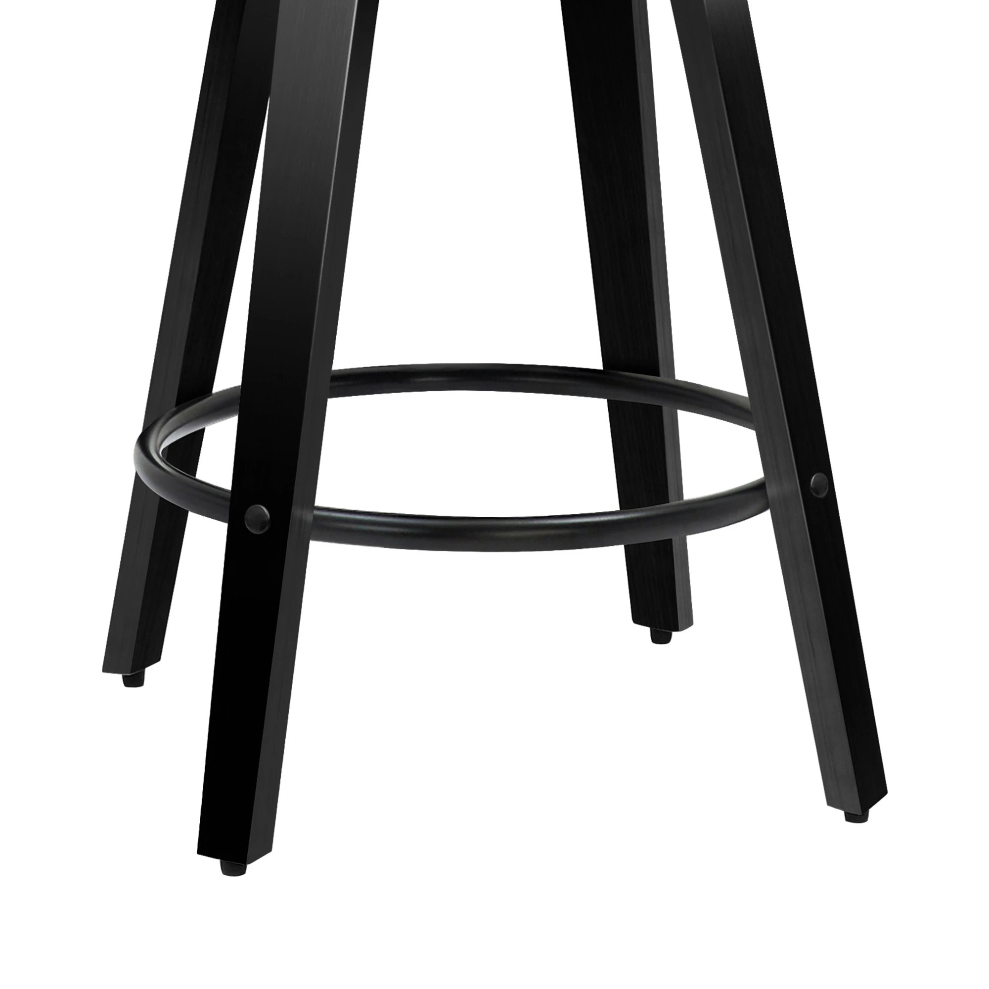 7 Alfordson 2x Swivel Bar Stools 65cm Houndstooth Kitchen Dining Chair - Black, 7 of 9