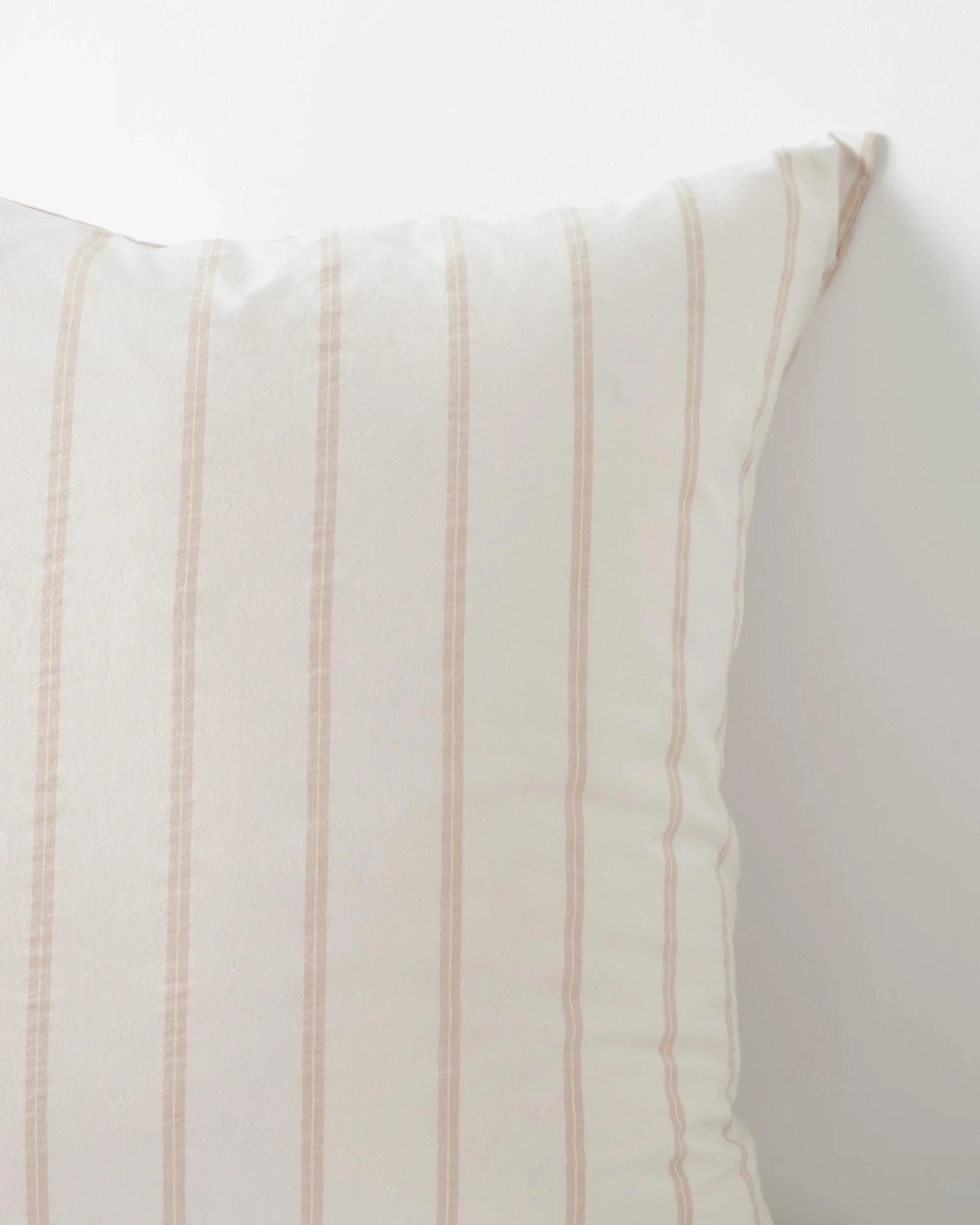 4 Arlo Stonewash Stripe European Pillowcase - Queen Bed - Natural, 4 of 4