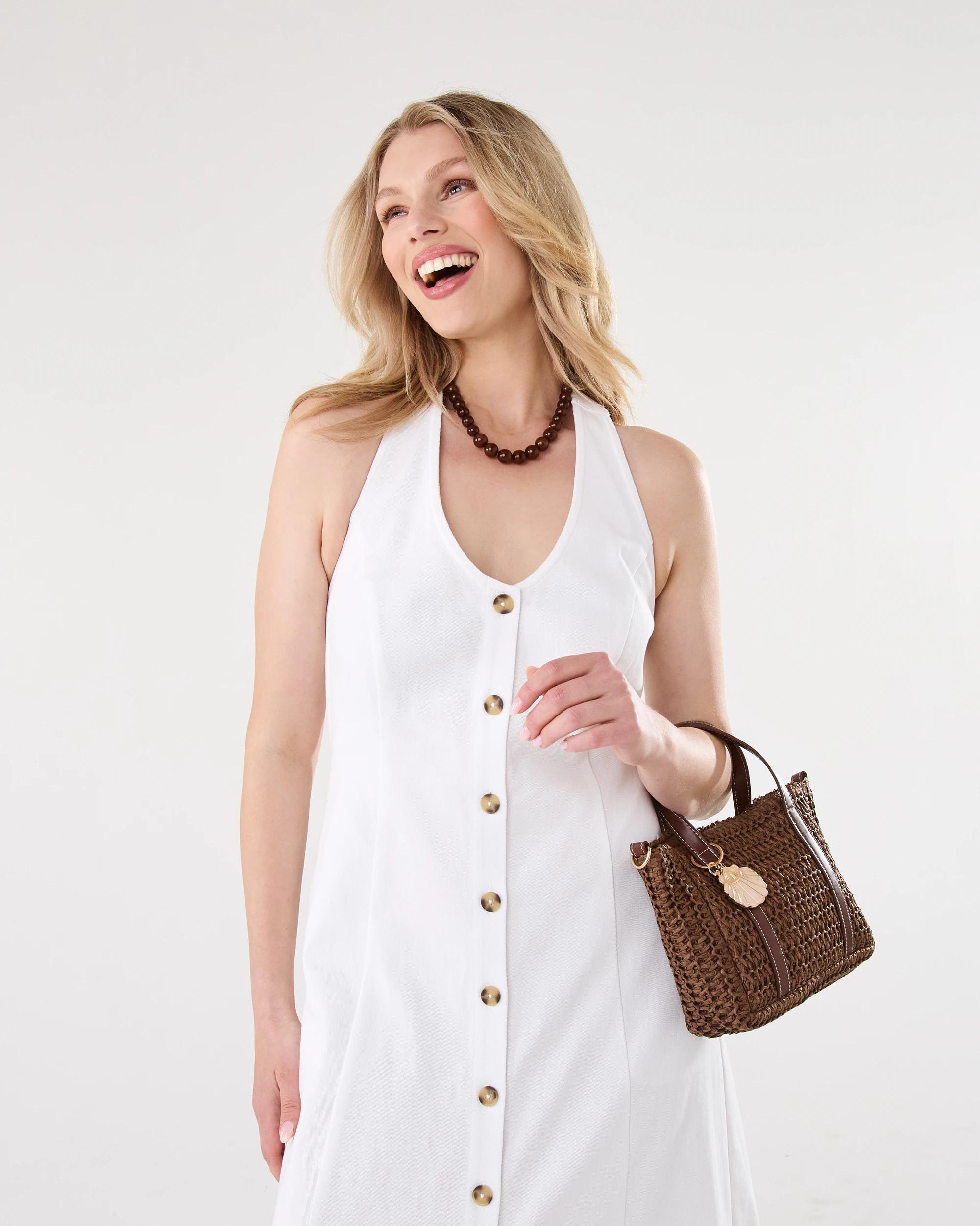 7 Mini Tote Bag Chocolate, 7 of 8