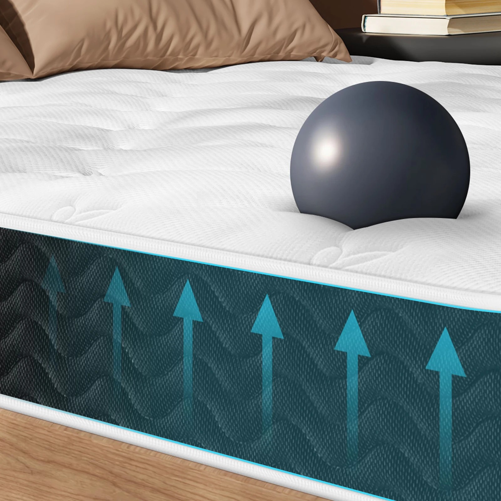 10 Alfordson Mattress 14CM Bed Tight Top Spring Foam Bedding Medium Firm - King Single Bed, 10 of 10