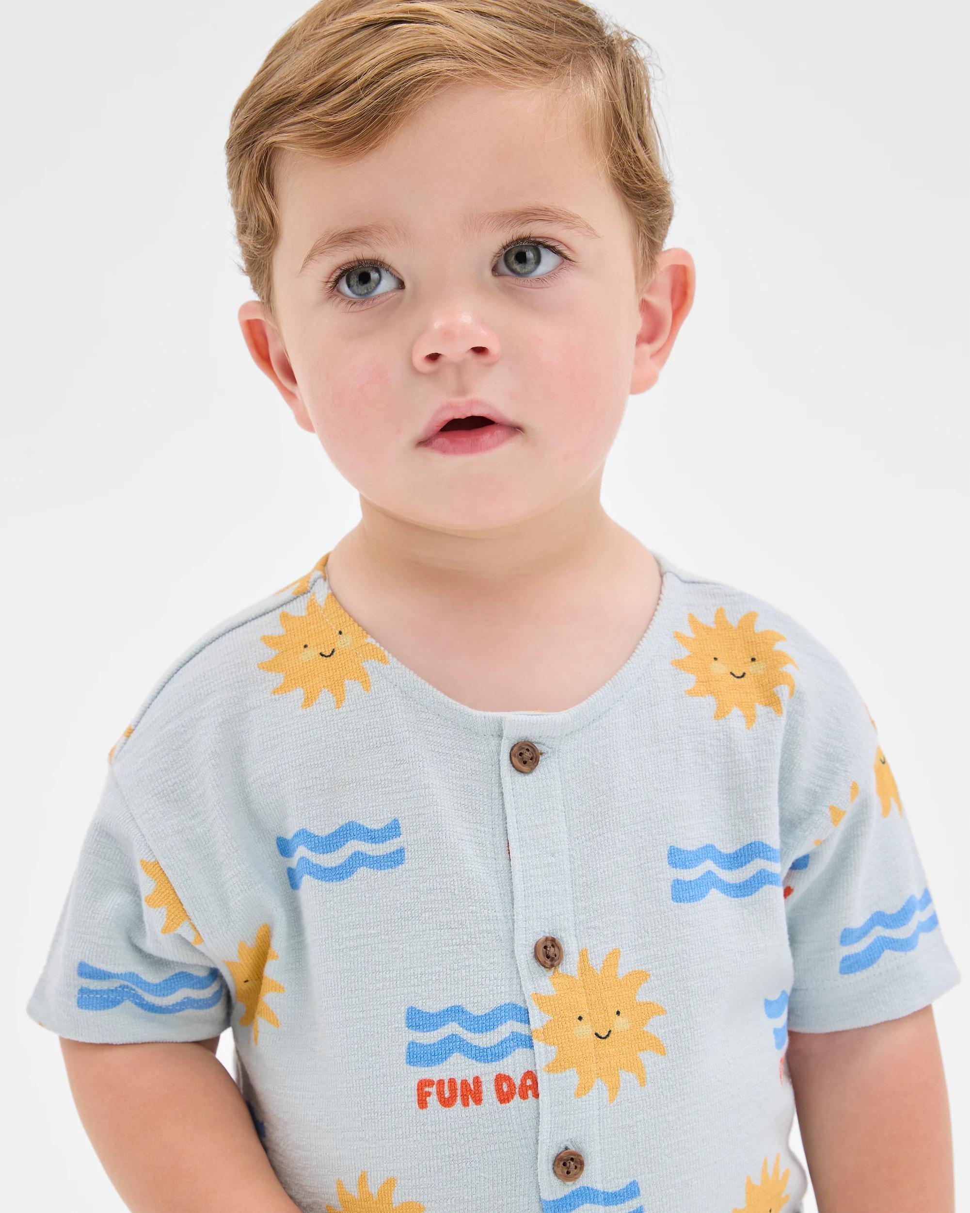3 Target Baby Baby Organic Cotton Romper BLUE, 3 of 6