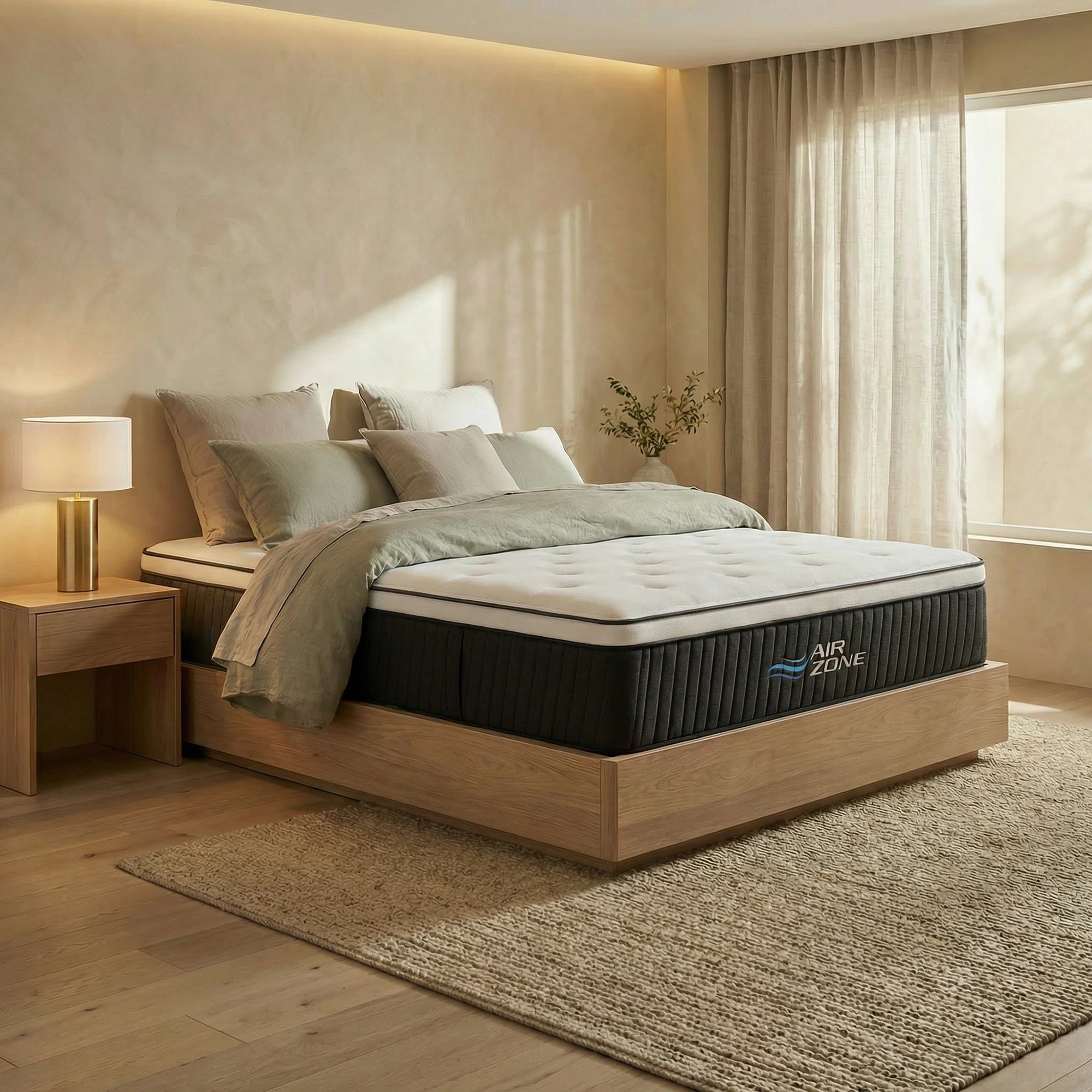 1 Royal Comfort Air Zone Pocket Spring Mattress Medium-Firm 30cm - Single Bed - White, 1 of 3