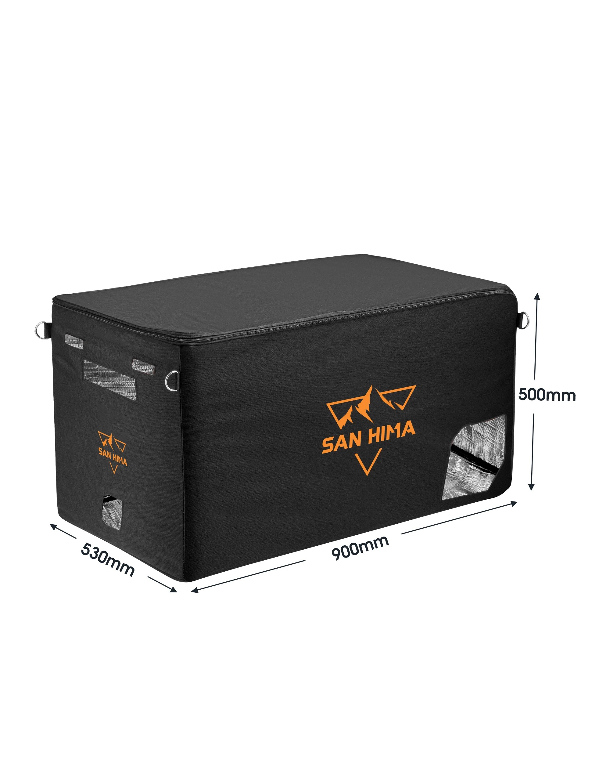 5 San Hima 95L Fridge Freezer Cover 90x53x50CM Tough Durable Insulated Zip Opening, 5 of 5