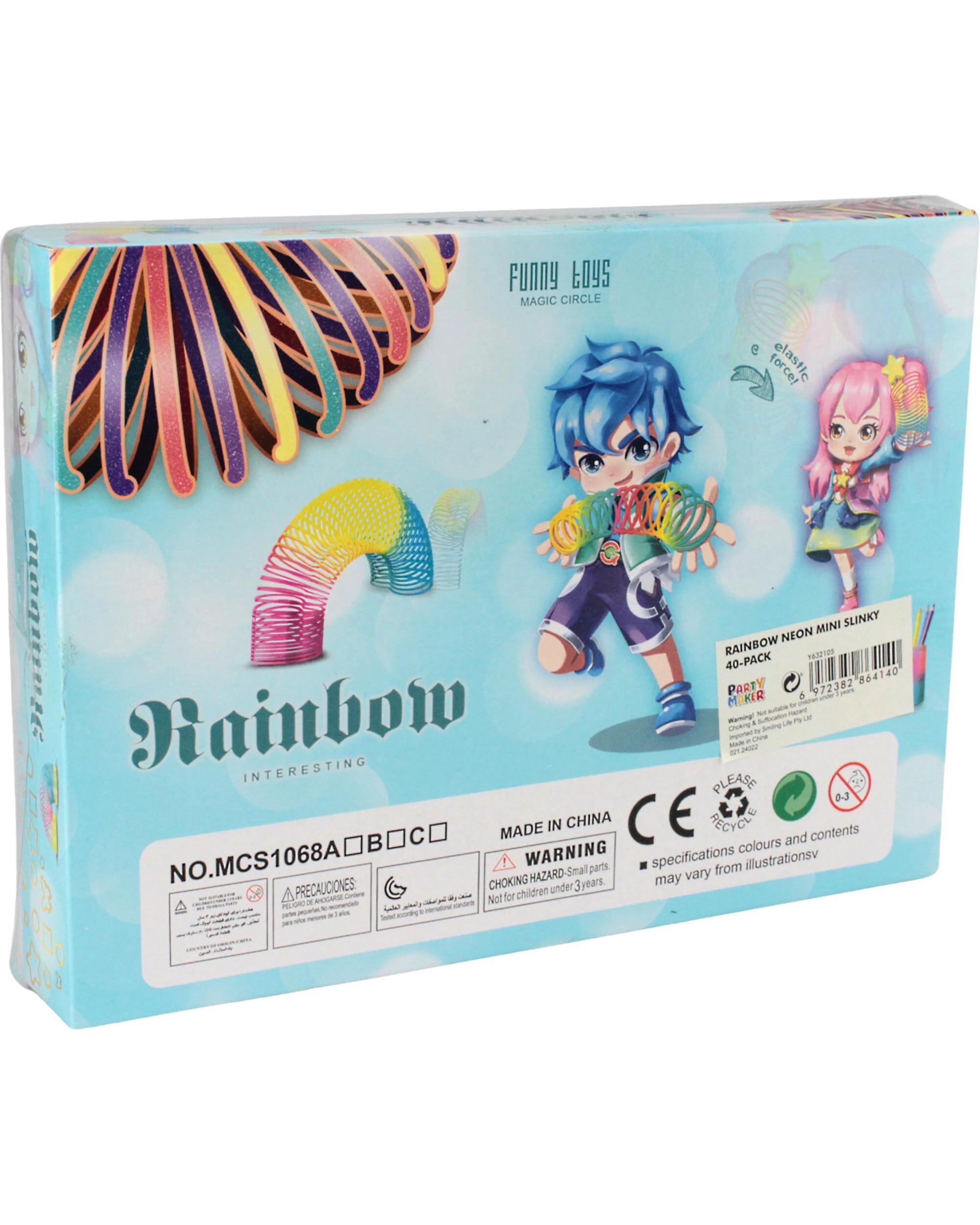 3 Partyrama 48Pcs Assorted Shapes Mini Slinky Springs, 3 of 3