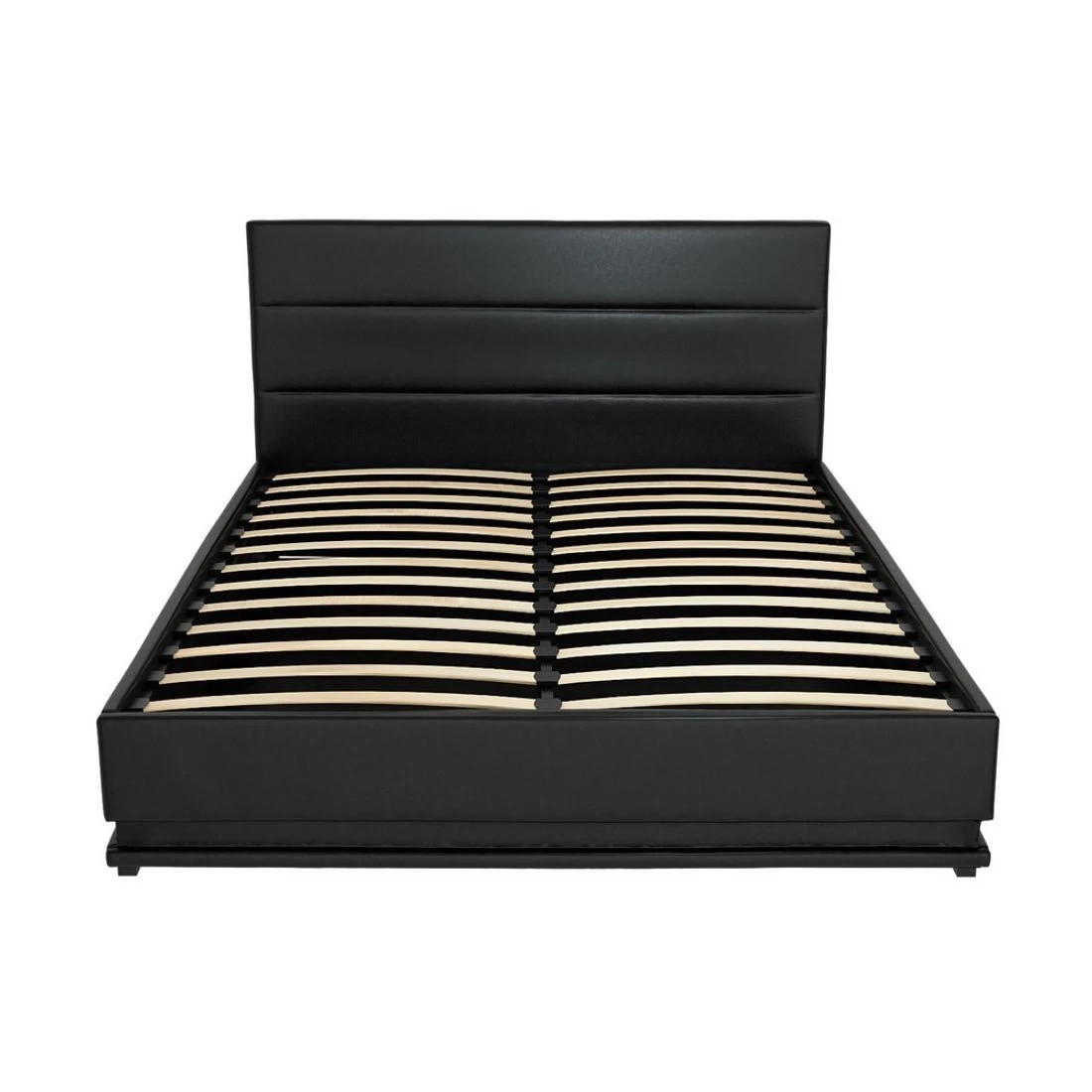 4 Artiss Bed Frame Double Size LED Gas Lift  LUMI - Black, 4 of 7