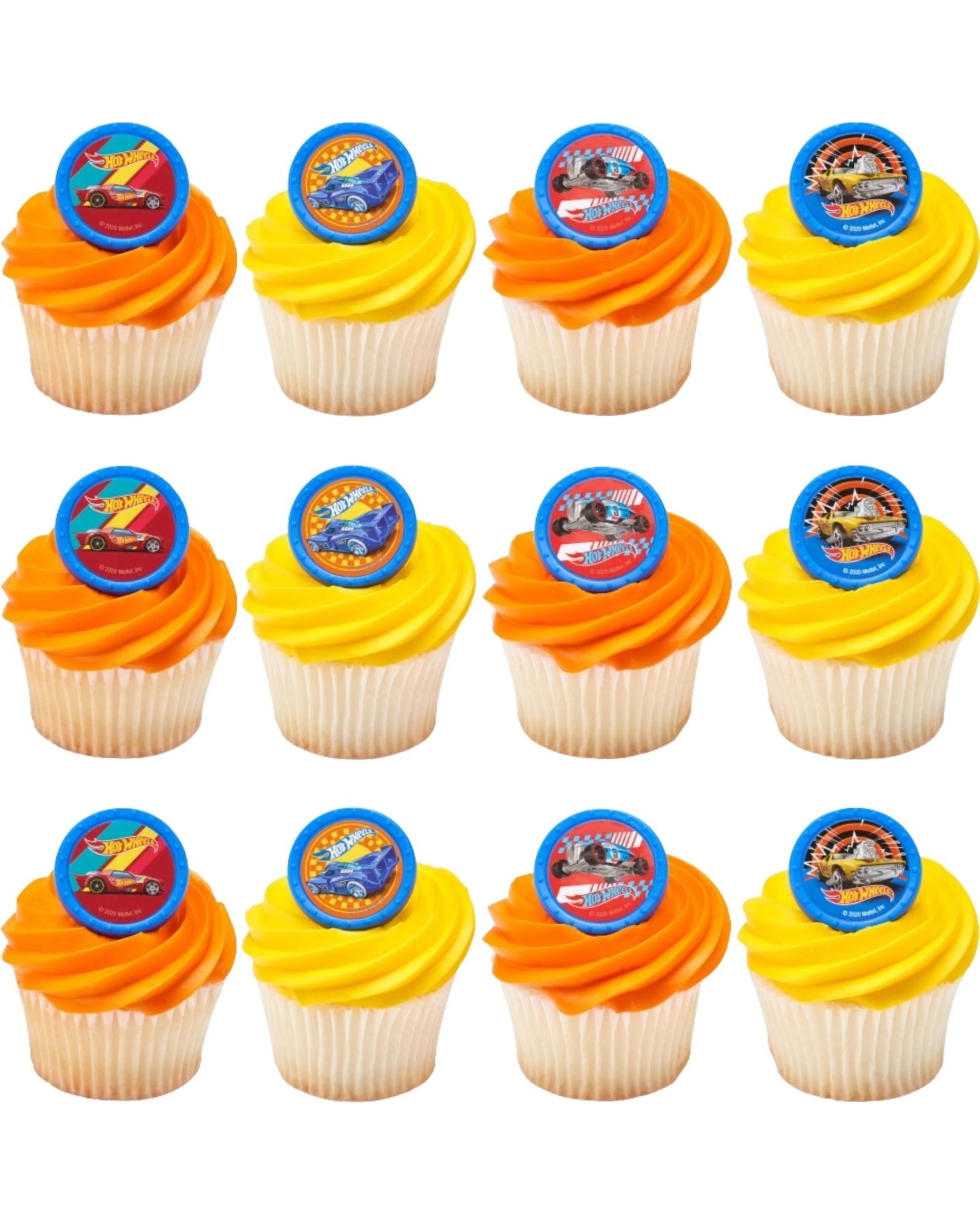 1 Hot Wheels Challenge Accepted Cupcake Rings (Pack of 12), 1 of 2