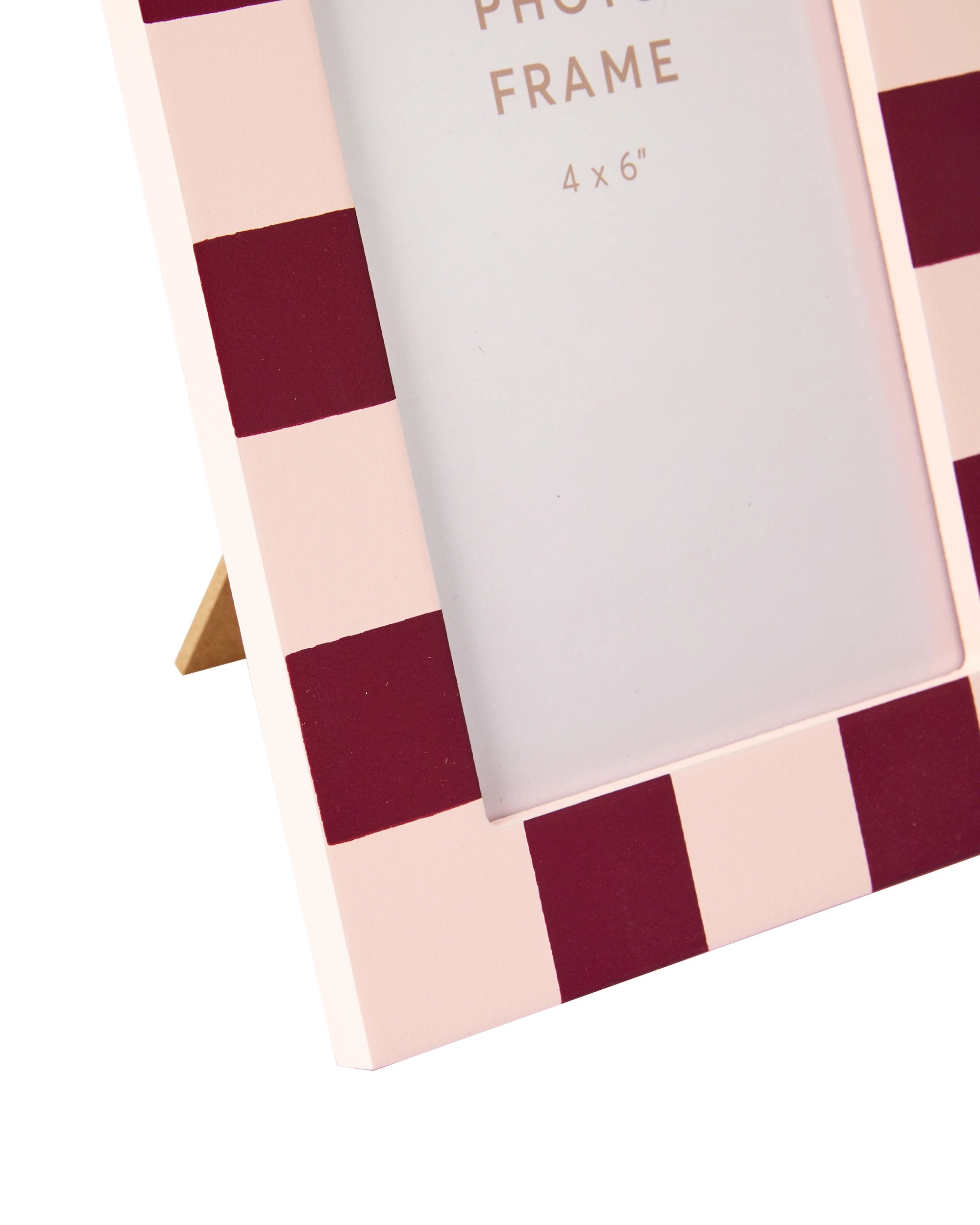 3 Check Photo Frame 4in. x 6in. - Pink and Red, 3 of 5