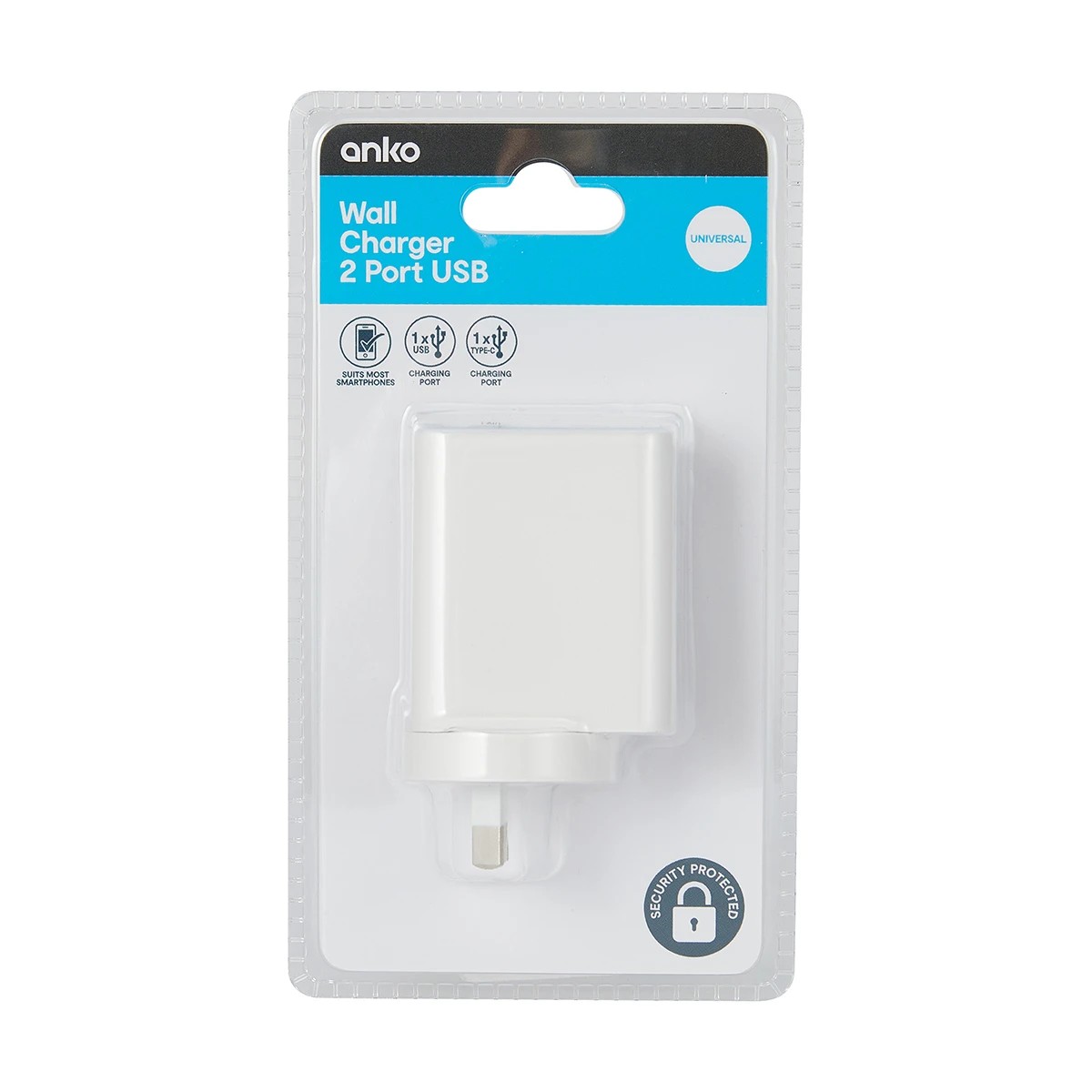4 45W USB-C and 12W USB-A 2 Port Wall Charger - White, 4 of 4