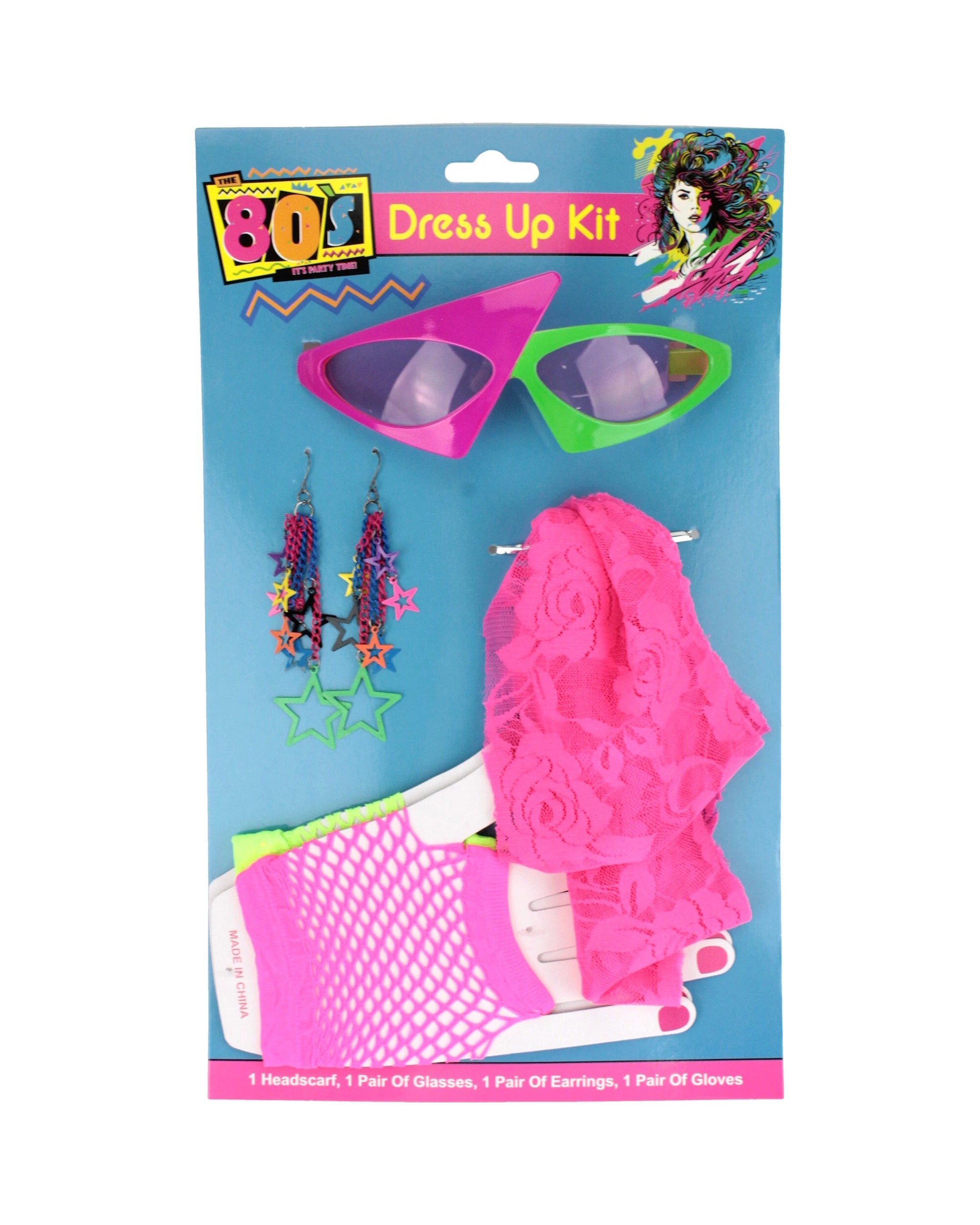2 Oceana 80s Retro Neon Costume Accessory Kit - One Size - Multi, 2 of 3