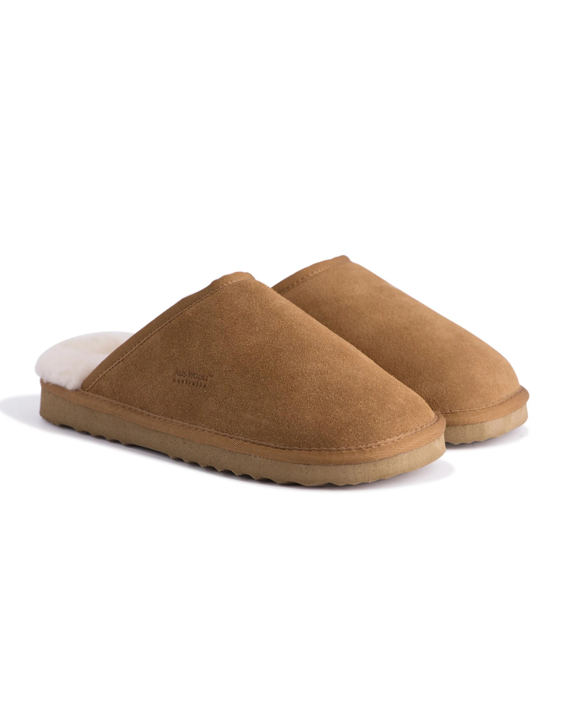 5 AUS WOOLI Sheepskin Wool Manly Slippers TAN, 5 of 5