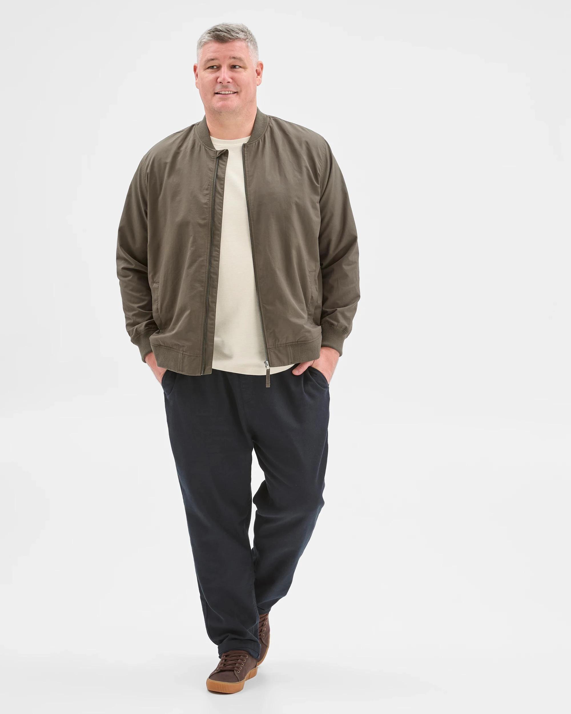 3 Target Man Plus Plus Size Australian Cotton Blend Bomber Jacket DARK OLIVE, 3 of 6