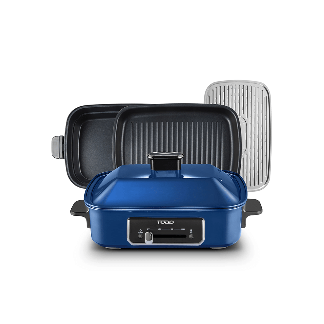 1 TODO 1400W 3-in-1 Electric Multifunction Cooking Pot BBQ Grill Pan Hot Pot, 1 of 9