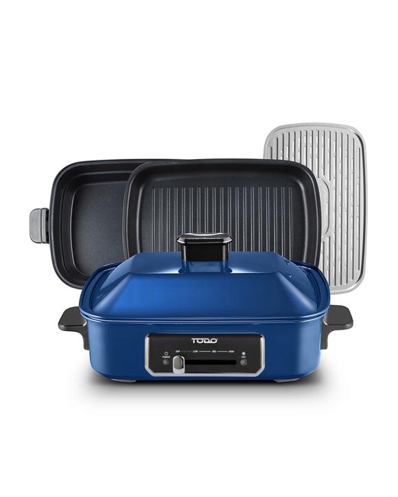 TODO 1400W 3-in-1 Electric Multifunction Cooking Pot BBQ Grill Pan Hot Pot