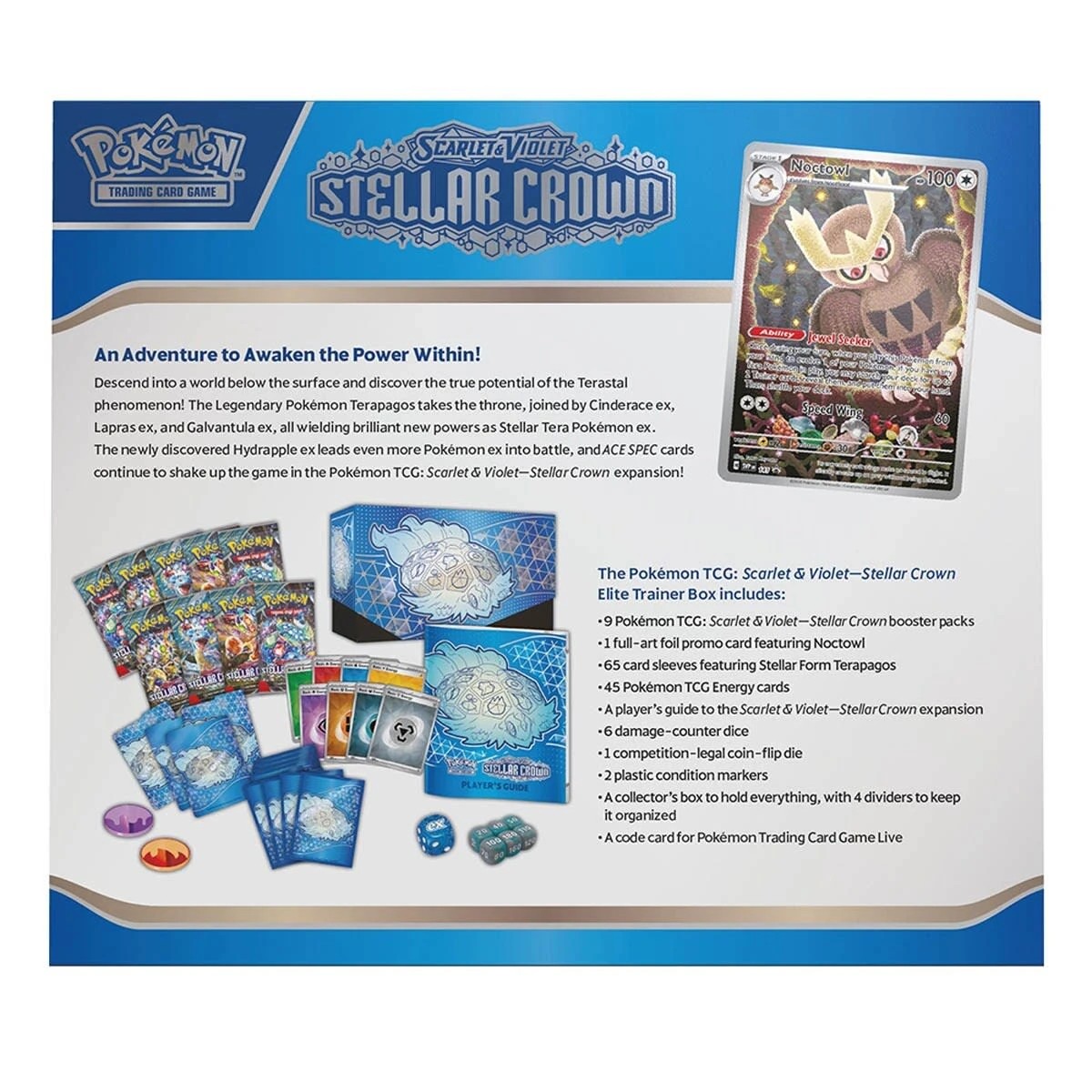 5 Pokemon Trading Card Game: Scarlet & Violet Stellar Crown Elite Trainer Box, 5 of 6