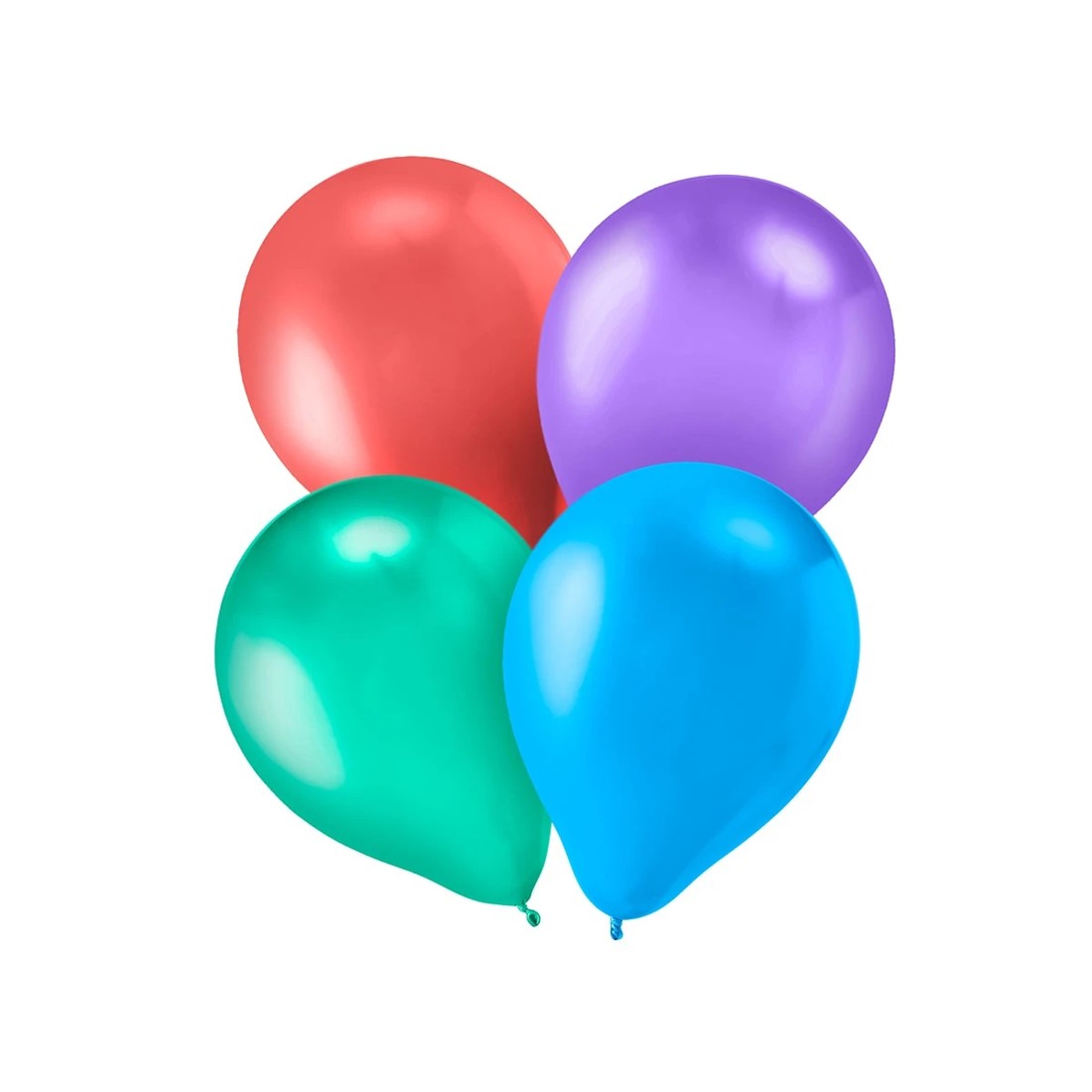 1 12 Pack Multi Coloured Chrome Balloons, 1 of 7