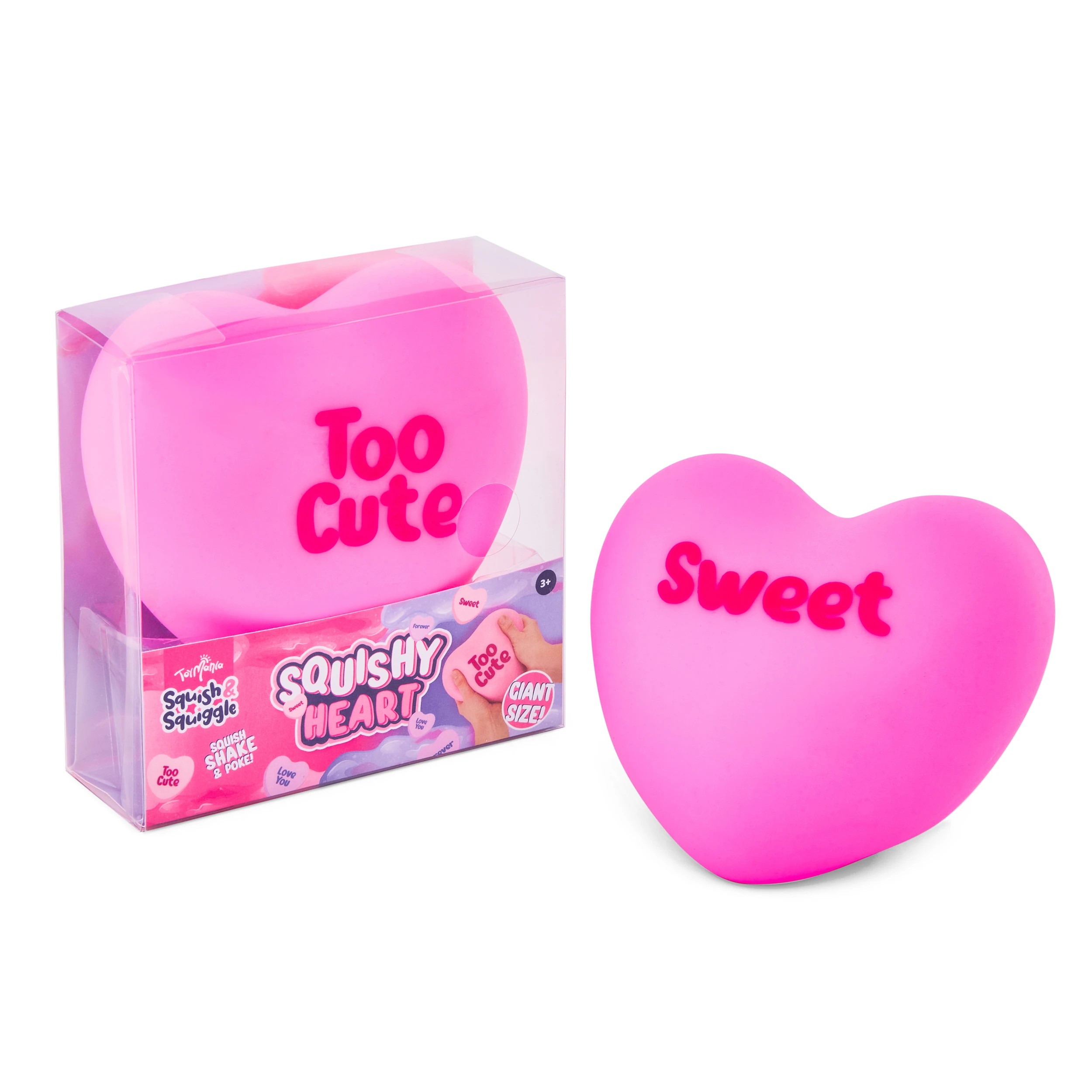 3 ToyMania Squish and Squiggle Squishy Heart - Assorted, 3 of 6