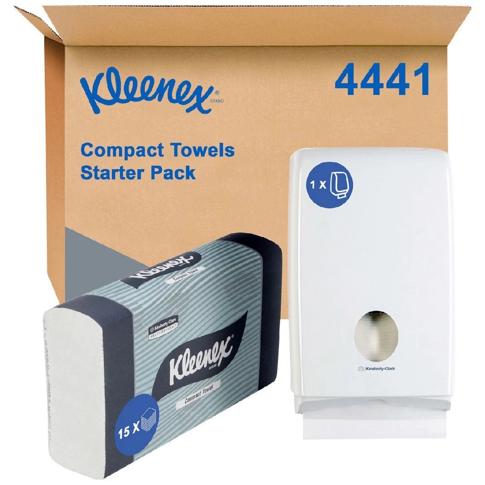 1 Kleenex Compact Paper Towels and Dispenser Starter Kit, 1 of 3