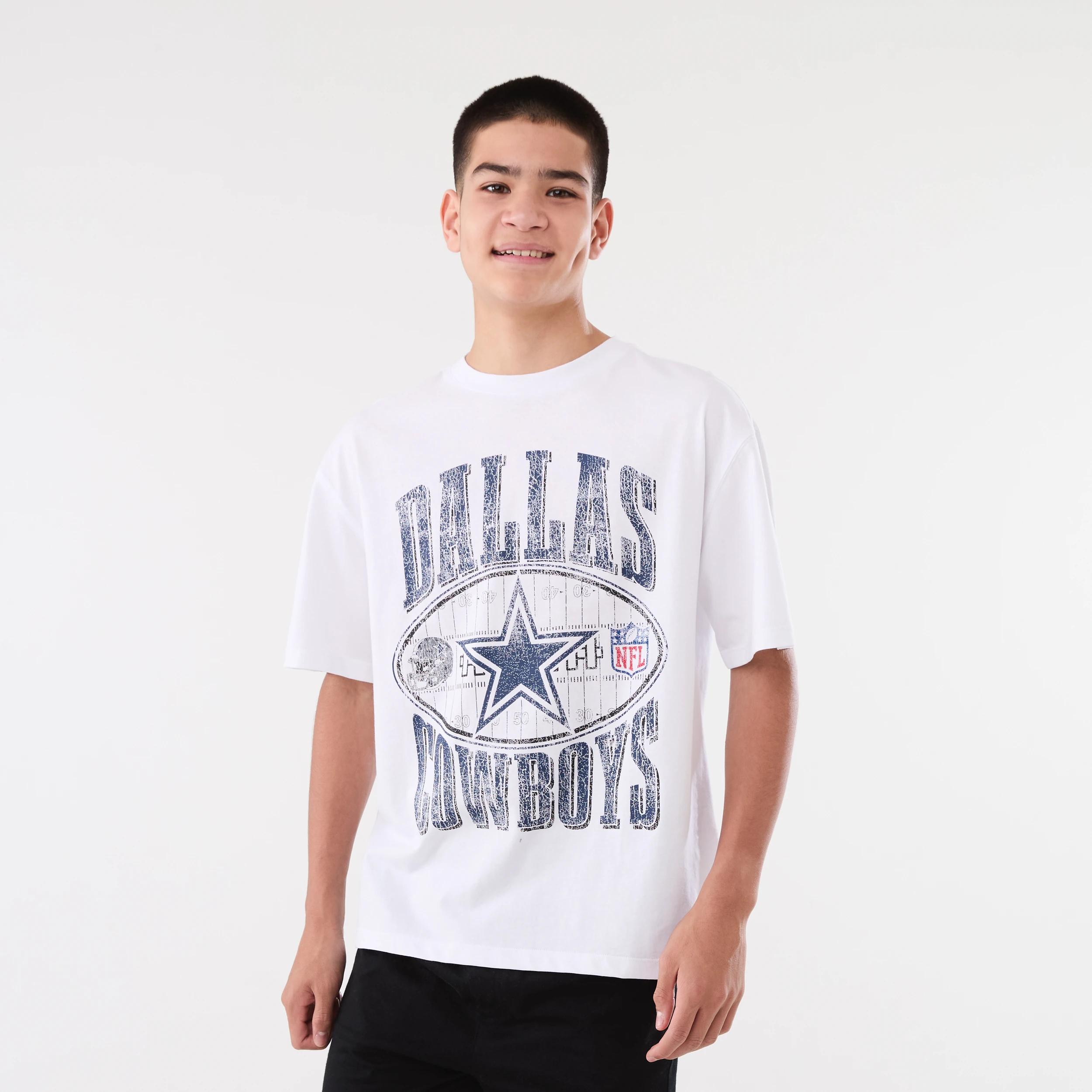 1 Official NFL Kids Youth T-shirt DALLAS WHITE, 1 of 6