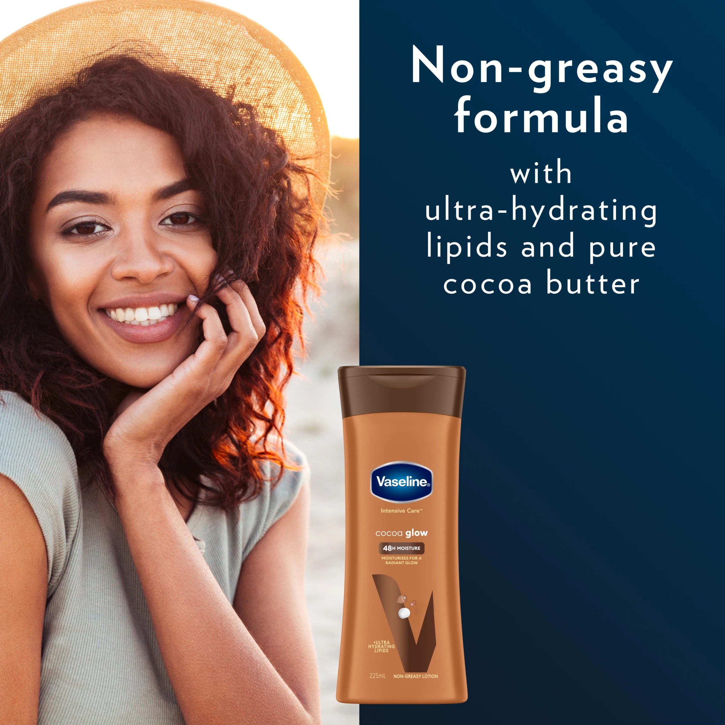 3 Vaseline Intensive Care Cocoa Glow 48H Moisture Body Lotion 225ml - Ultra Hydrating Lipids, 3 of 6