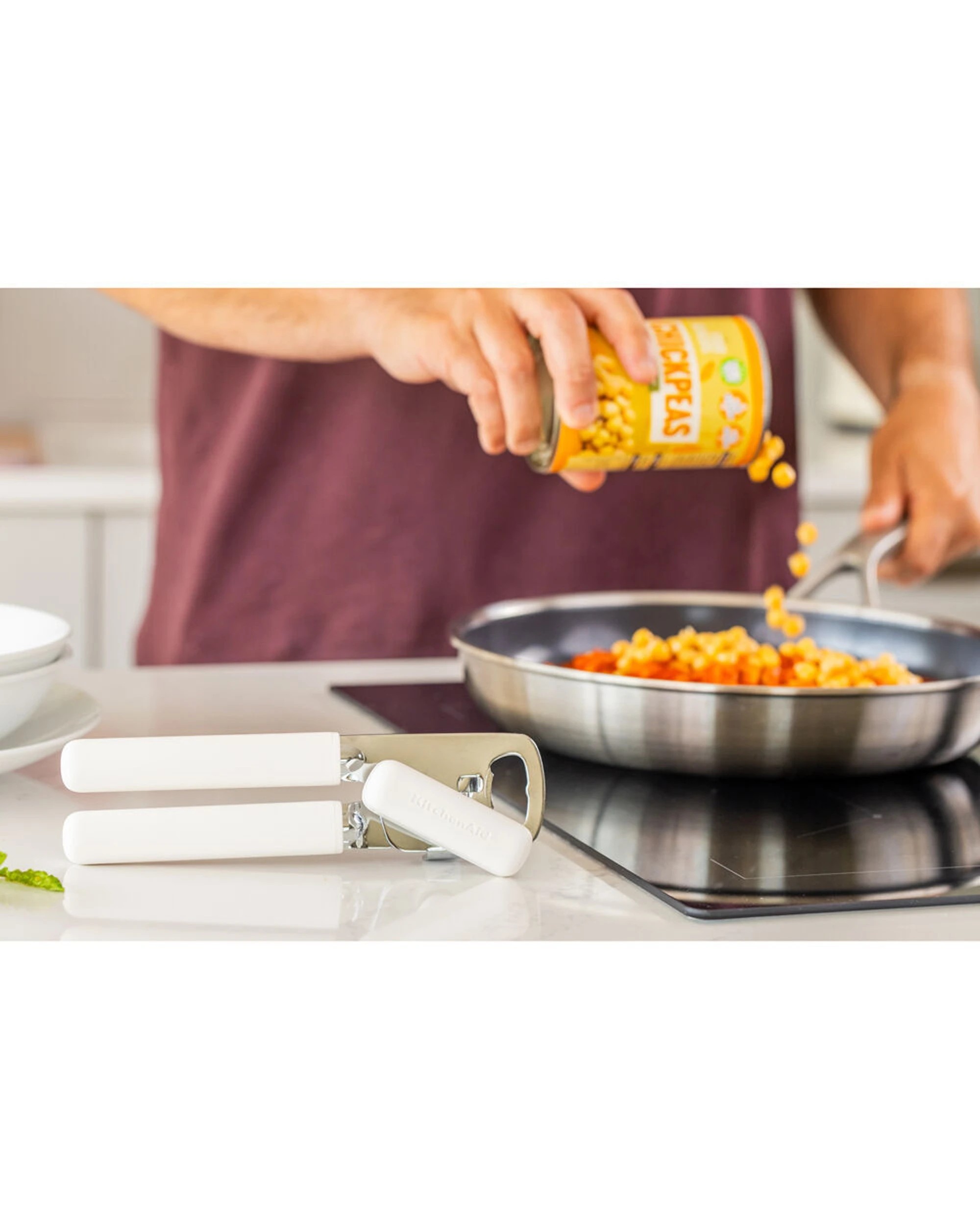 5 KitchenAid 2pk Metal Multi Purpose Tin Opener With Bottle Opener Durable Ergonomic - White, 5 of 6