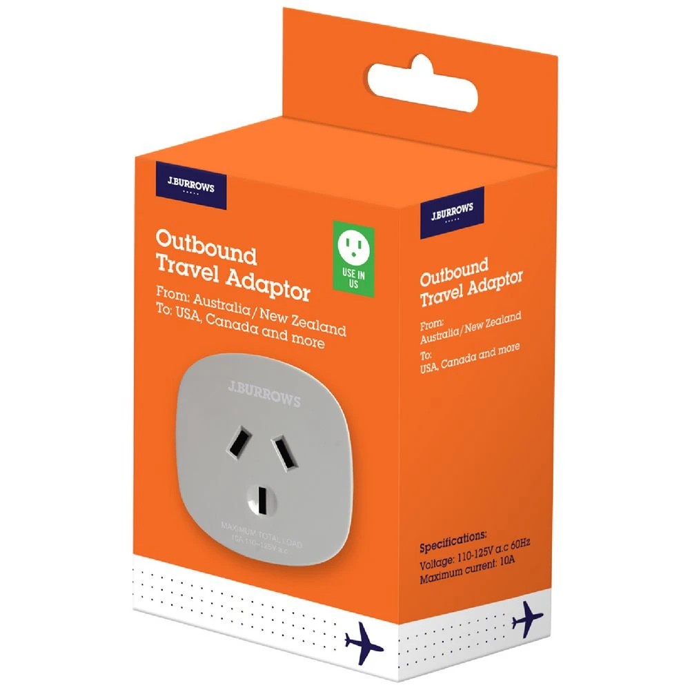 2 J.Burrows Outbound Travel Adaptor USA, Canada and More, 2 of 5